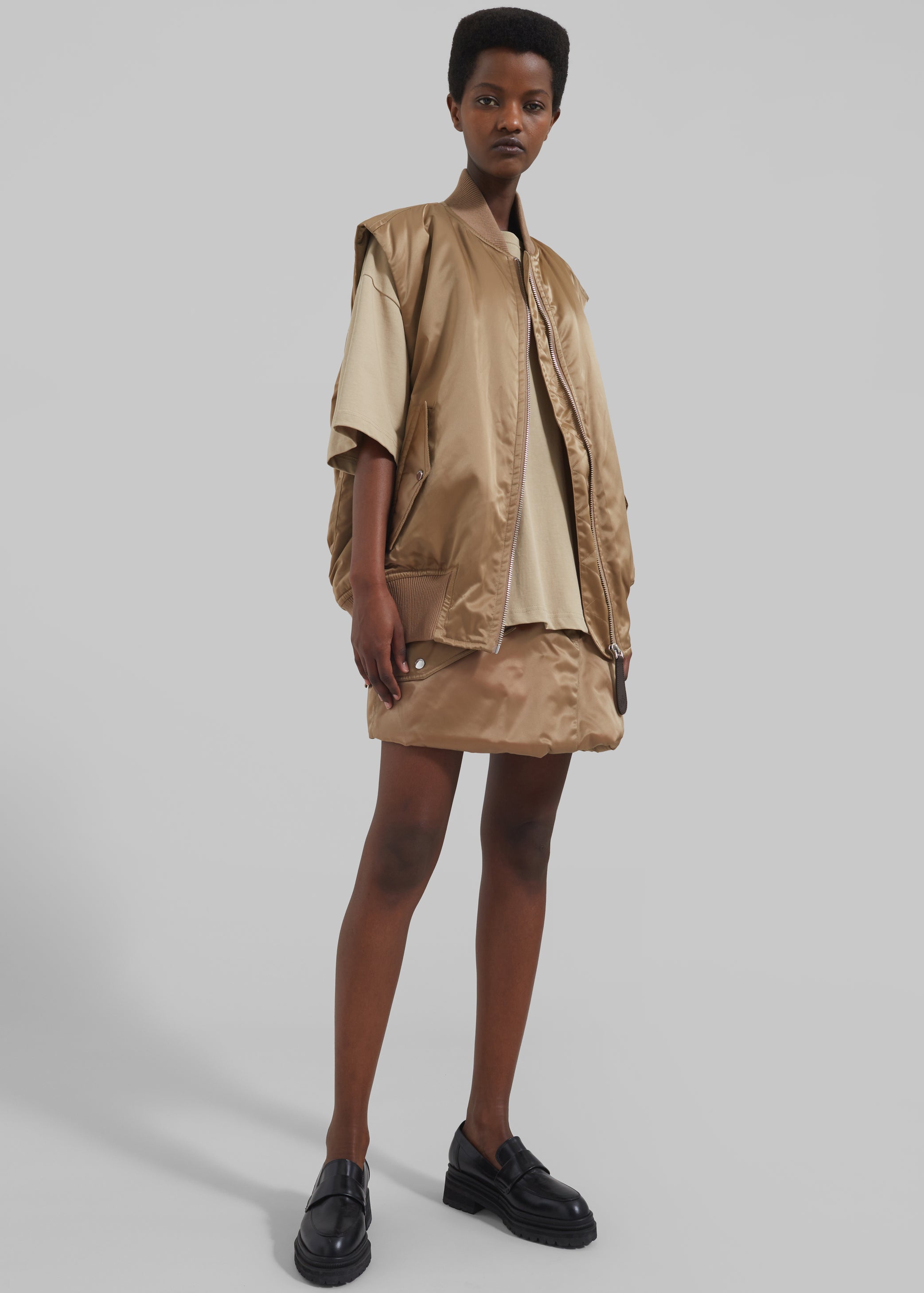 Shop the look image for JW Anderson Padded Cargo Mini Skirt - Beige