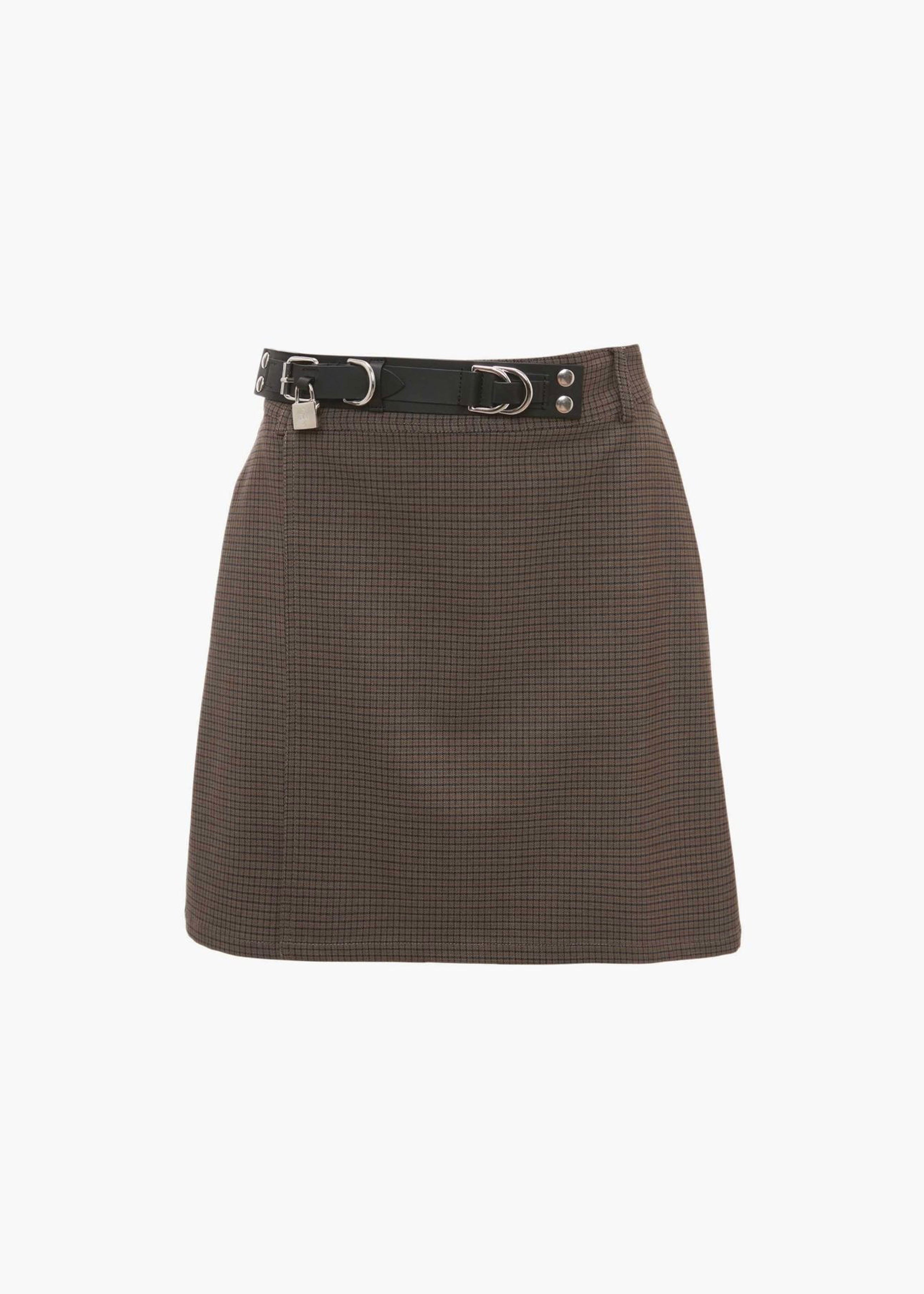 JW Anderson Padlock Strap Mini Skirt - Brown Sugar Comb | The Frankie Shop