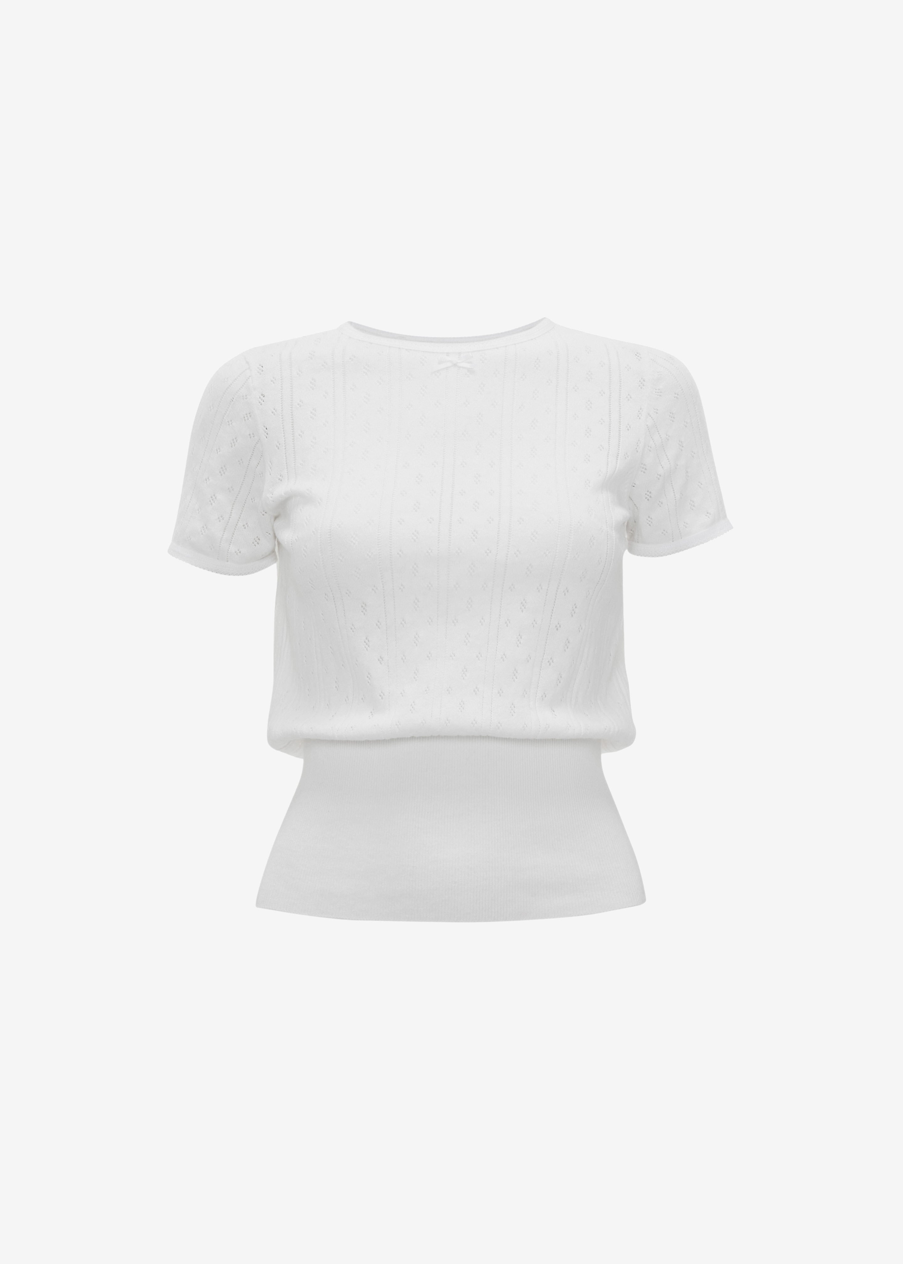 JW Anderson Pointelle Cap Sleeve Top - White - 8