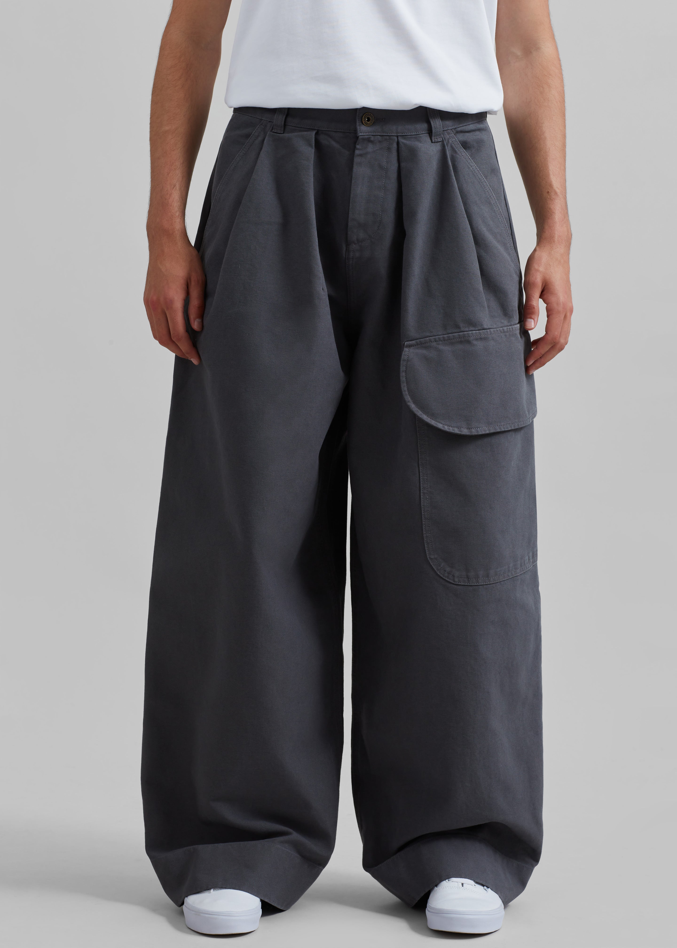 JW Anderson Relaxed Cargo Trousers - Grey - 2