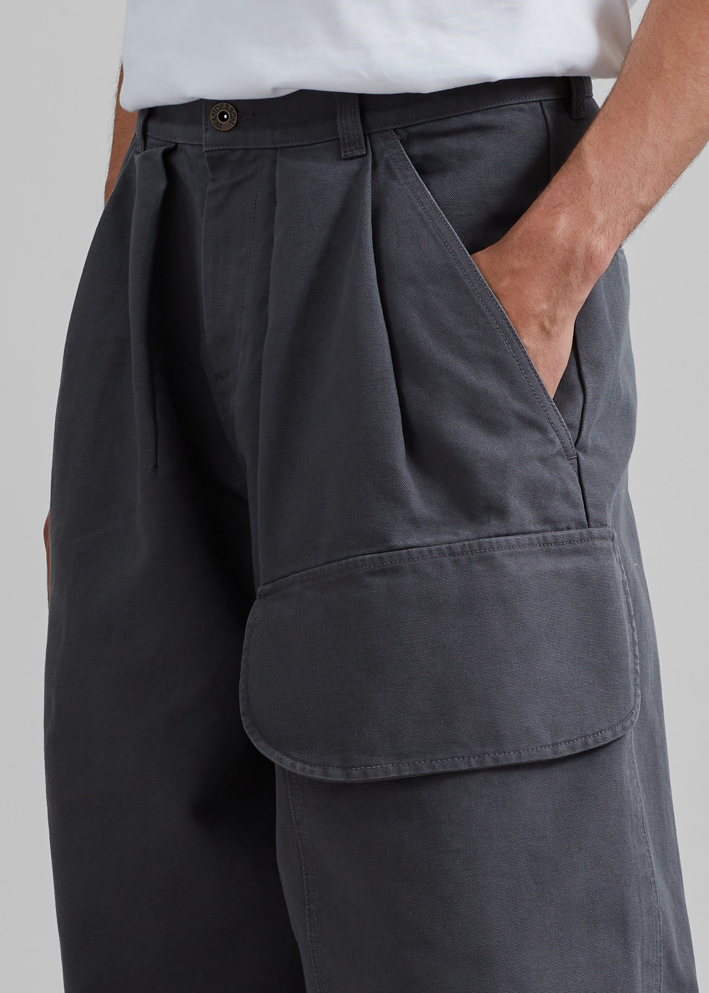 JW Anderson Relaxed Cargo Trousers - Grey - 4