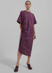 JW Anderson Satin Tie T-Shirt Dress - Plum