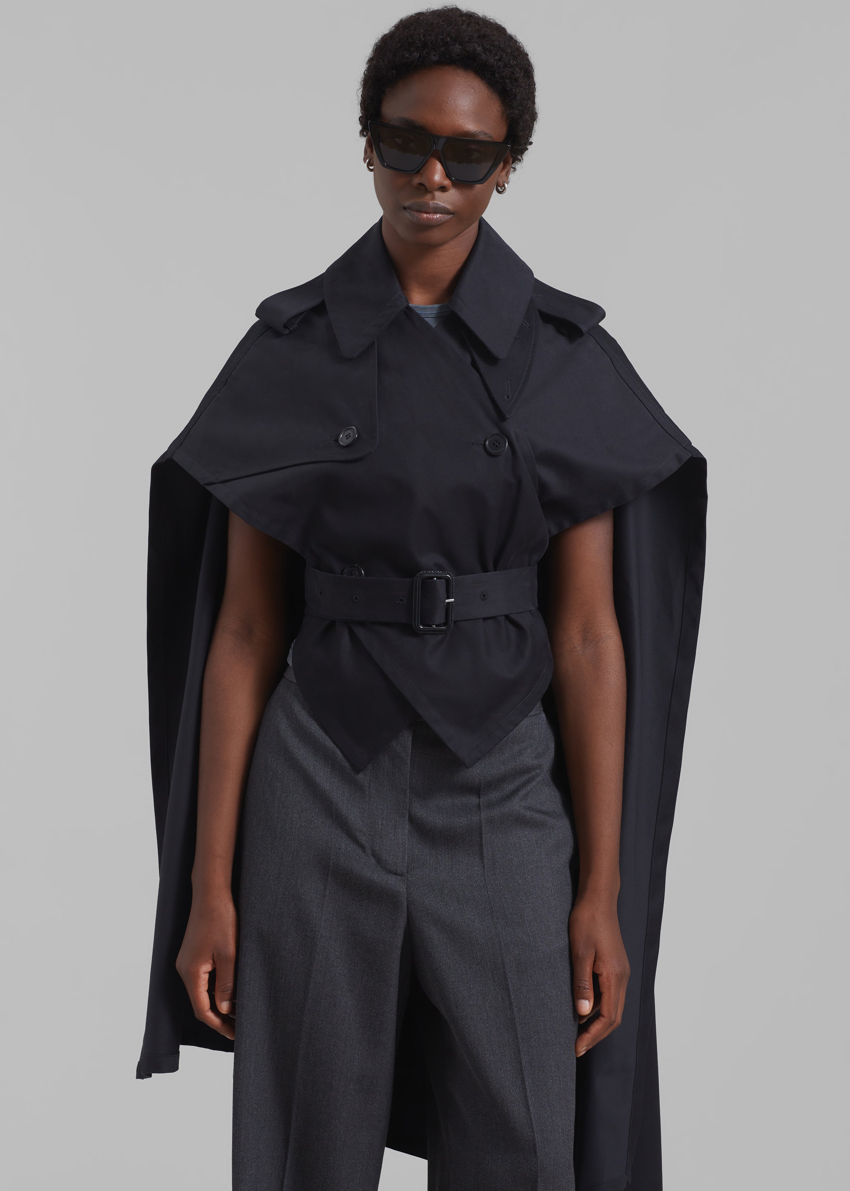 JW Anderson Trench Cape - Black - 4