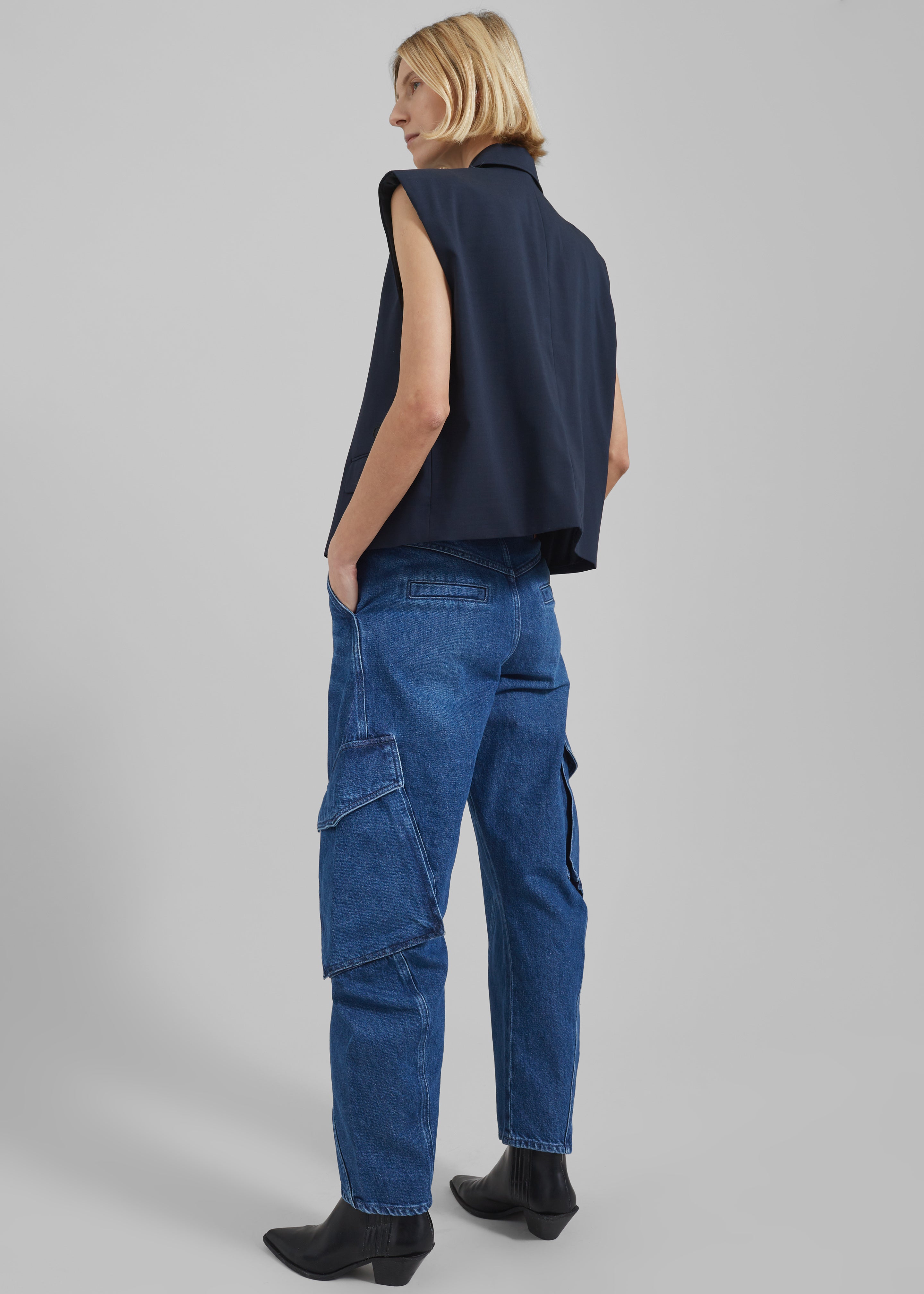 JW Anderson Twisted Cargo Jeans - Blue - 6