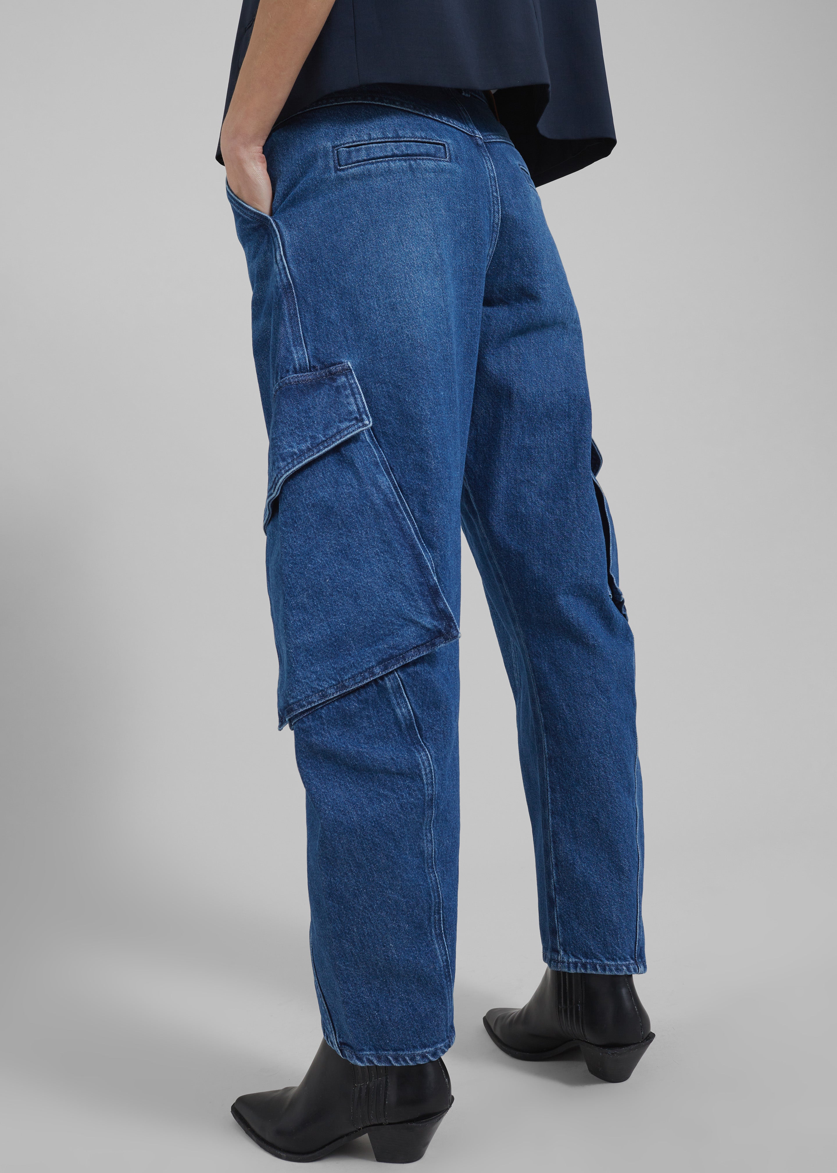 JW Anderson Twisted Cargo Jeans - Blue - 5