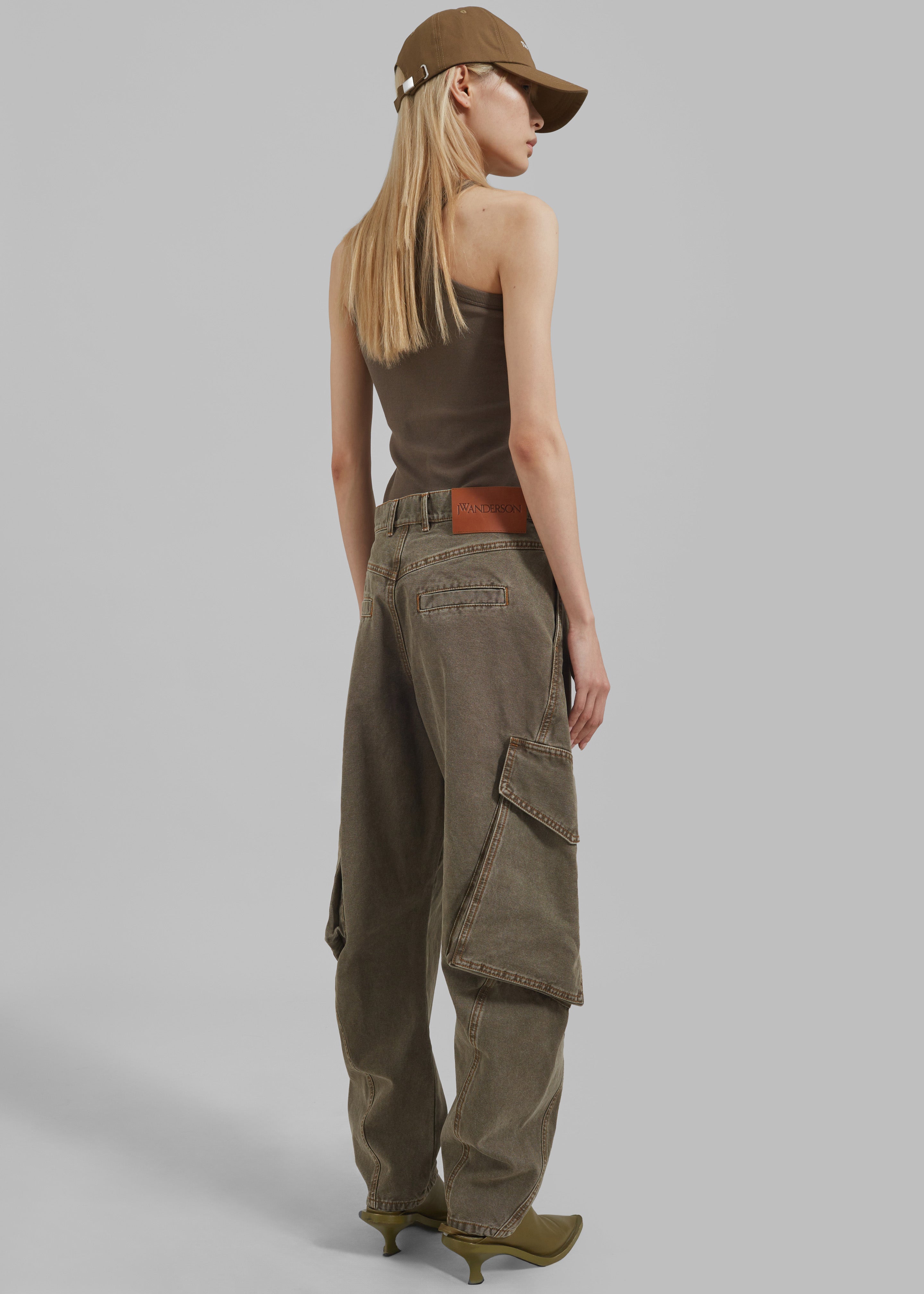 JW Anderson Twisted Cargo Trousers - Khaki - 7