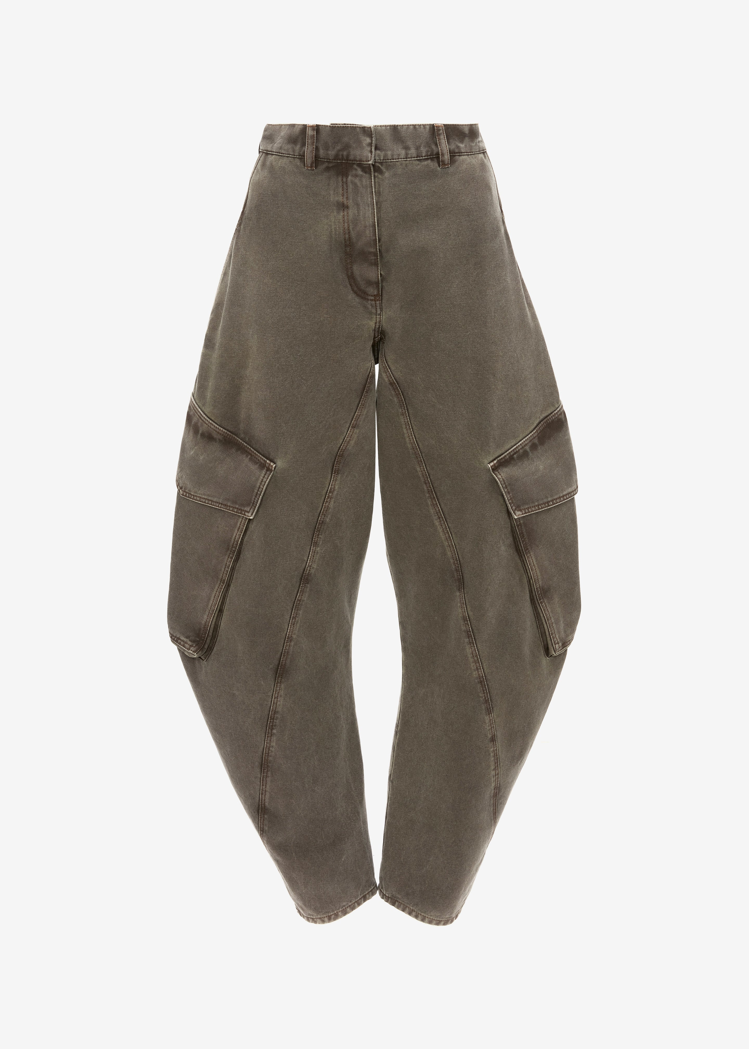 JW Anderson Twisted Cargo Trousers - Khaki - 8
