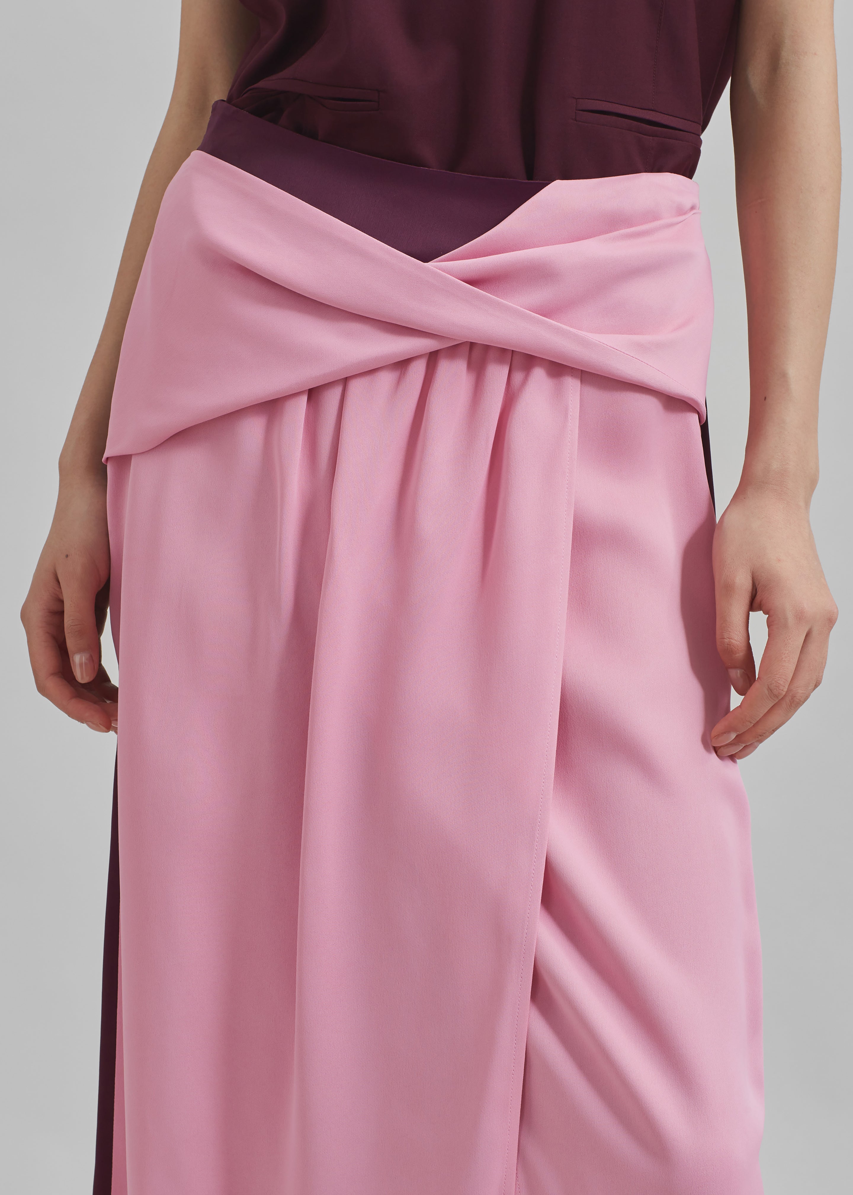 JW Anderson Twisted Midi Skirt - Bubblegum - 4