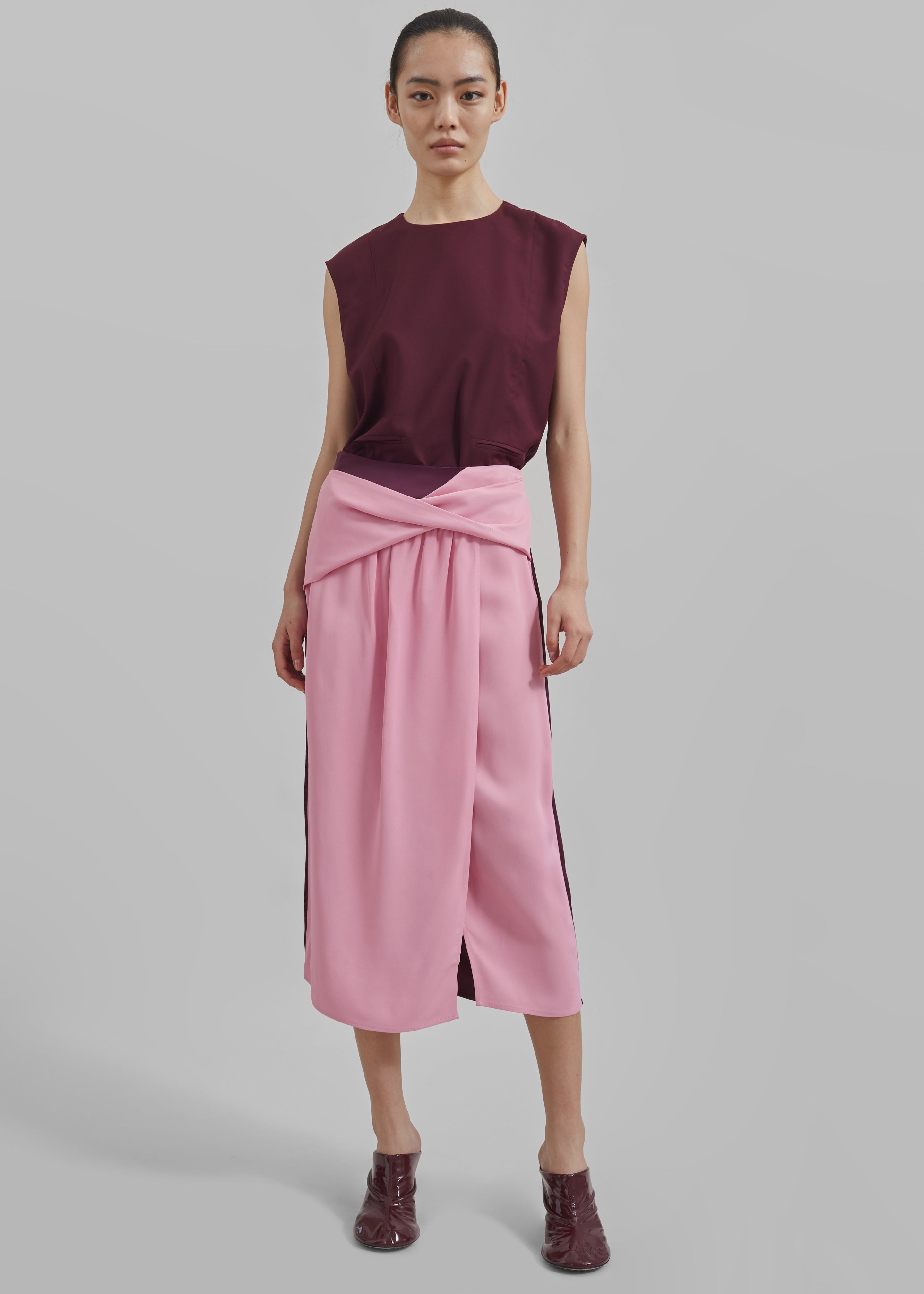 JW Anderson Twisted Midi Skirt - Bubblegum - 5