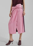 JW Anderson Twisted Midi Skirt - Bubblegum