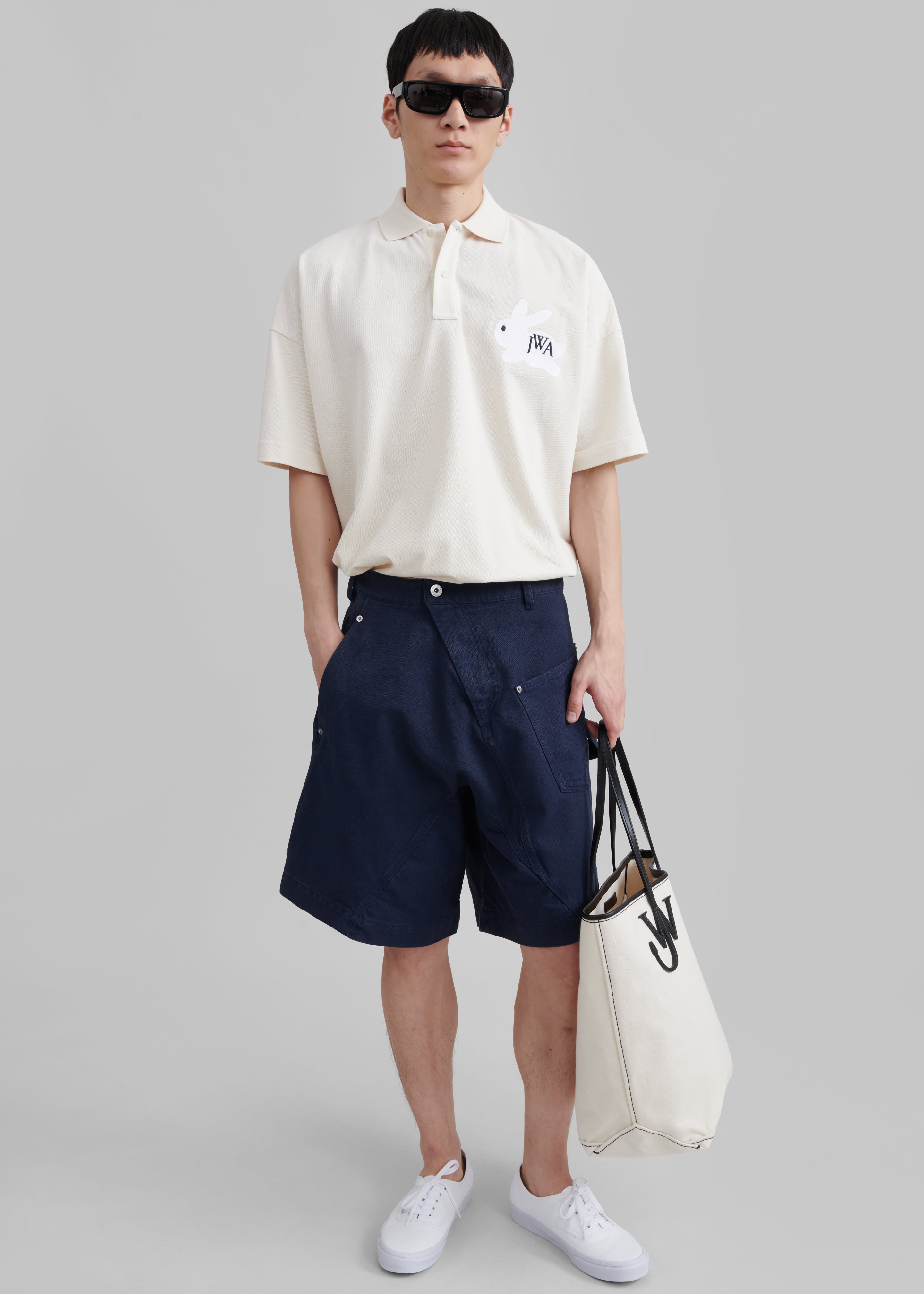 JW Anderson Twisted Shorts - Navy - 1
