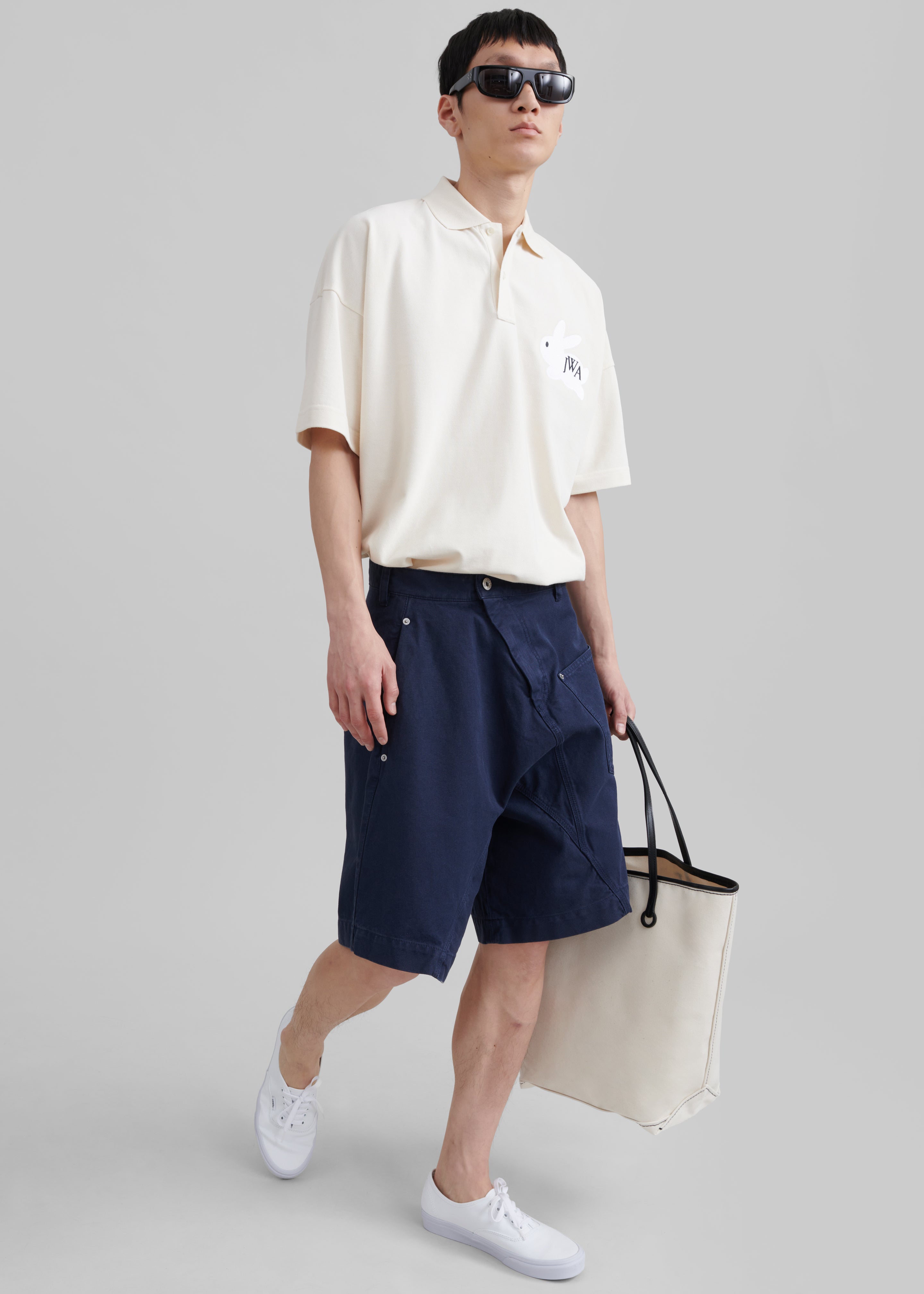JW Anderson Twisted Shorts - Navy - 4