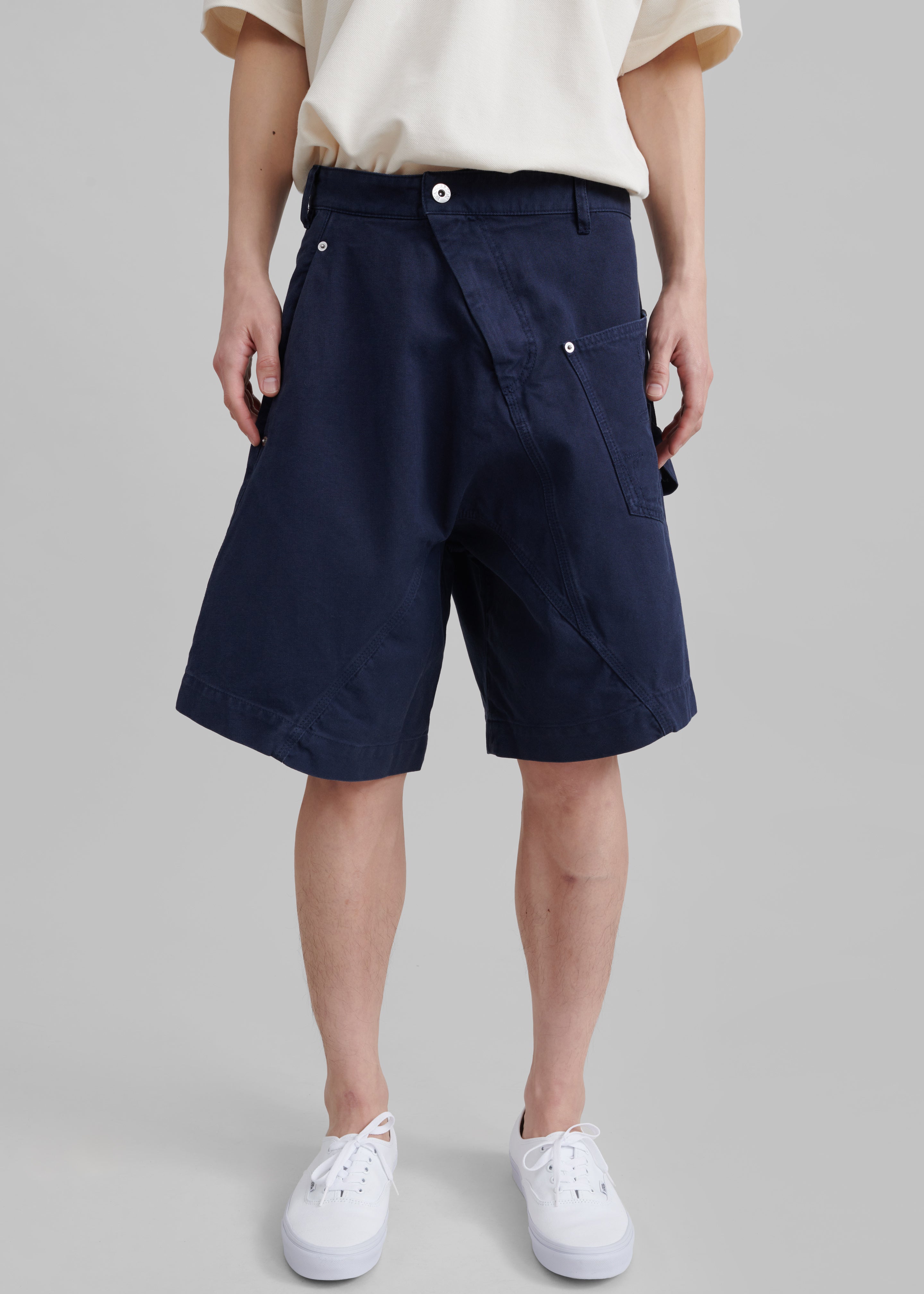 JW Anderson Twisted Shorts - Navy - 2