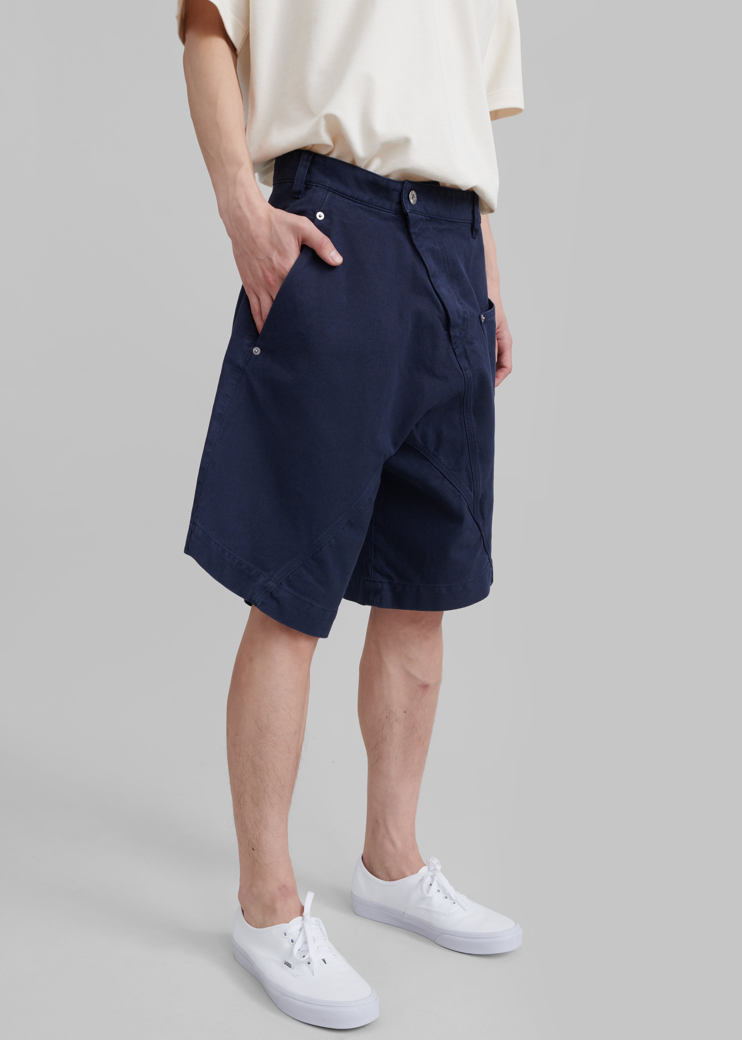 JW Anderson Twisted Shorts - Navy - 5