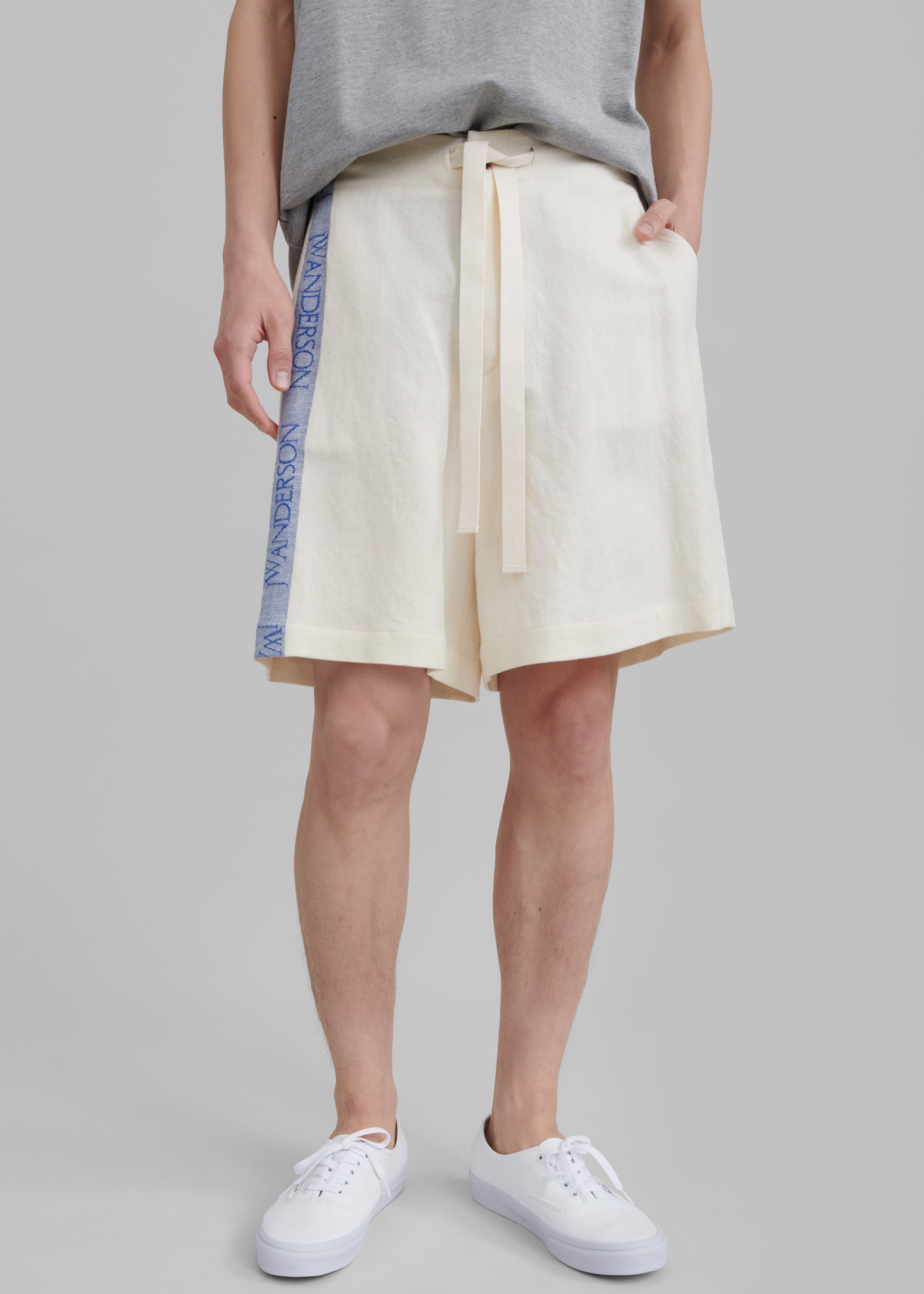 JW Anderson Wide Leg Shorts - Off White - 3