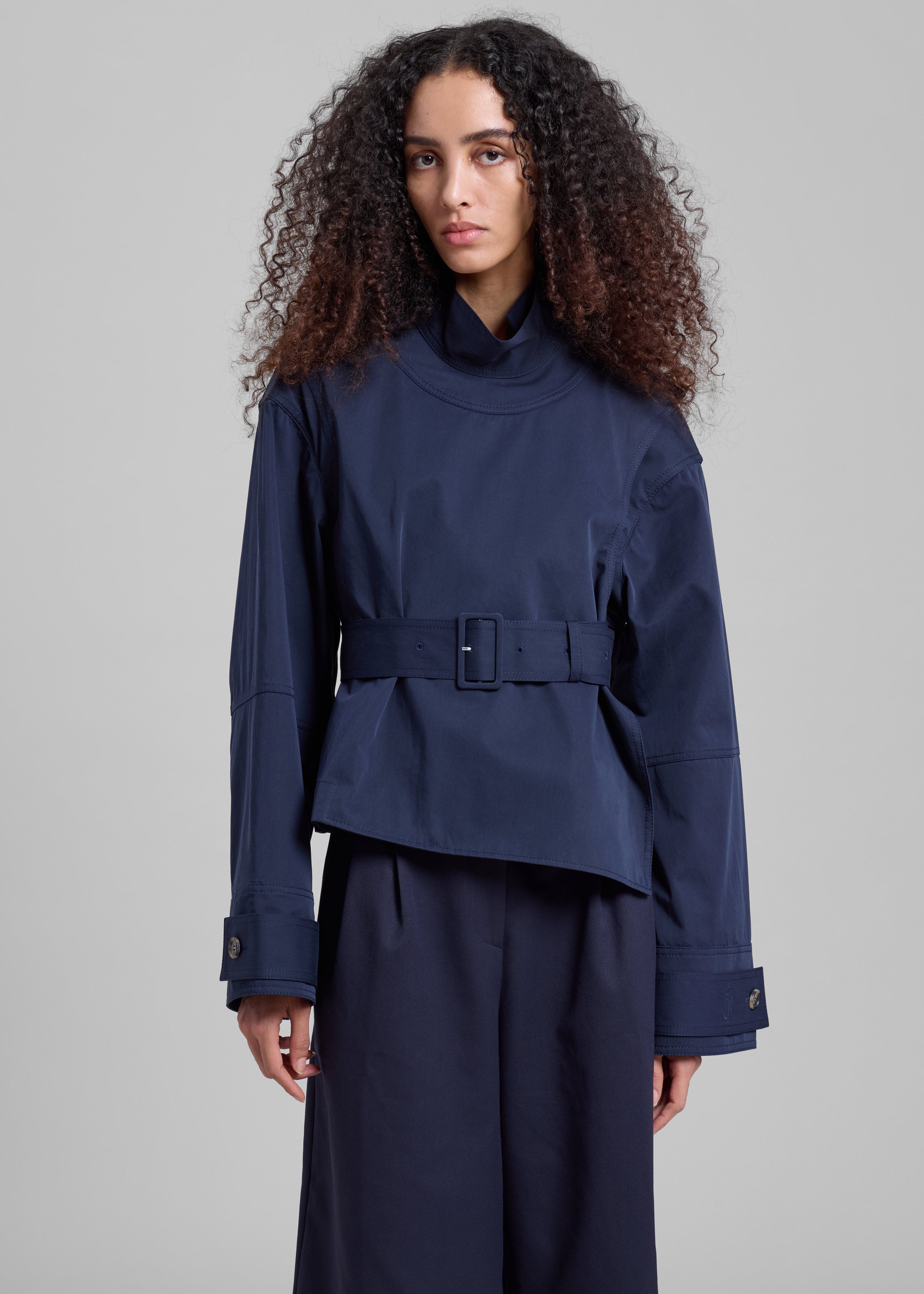 JW Anderson Wrap Trench Jacket - Navy - 3