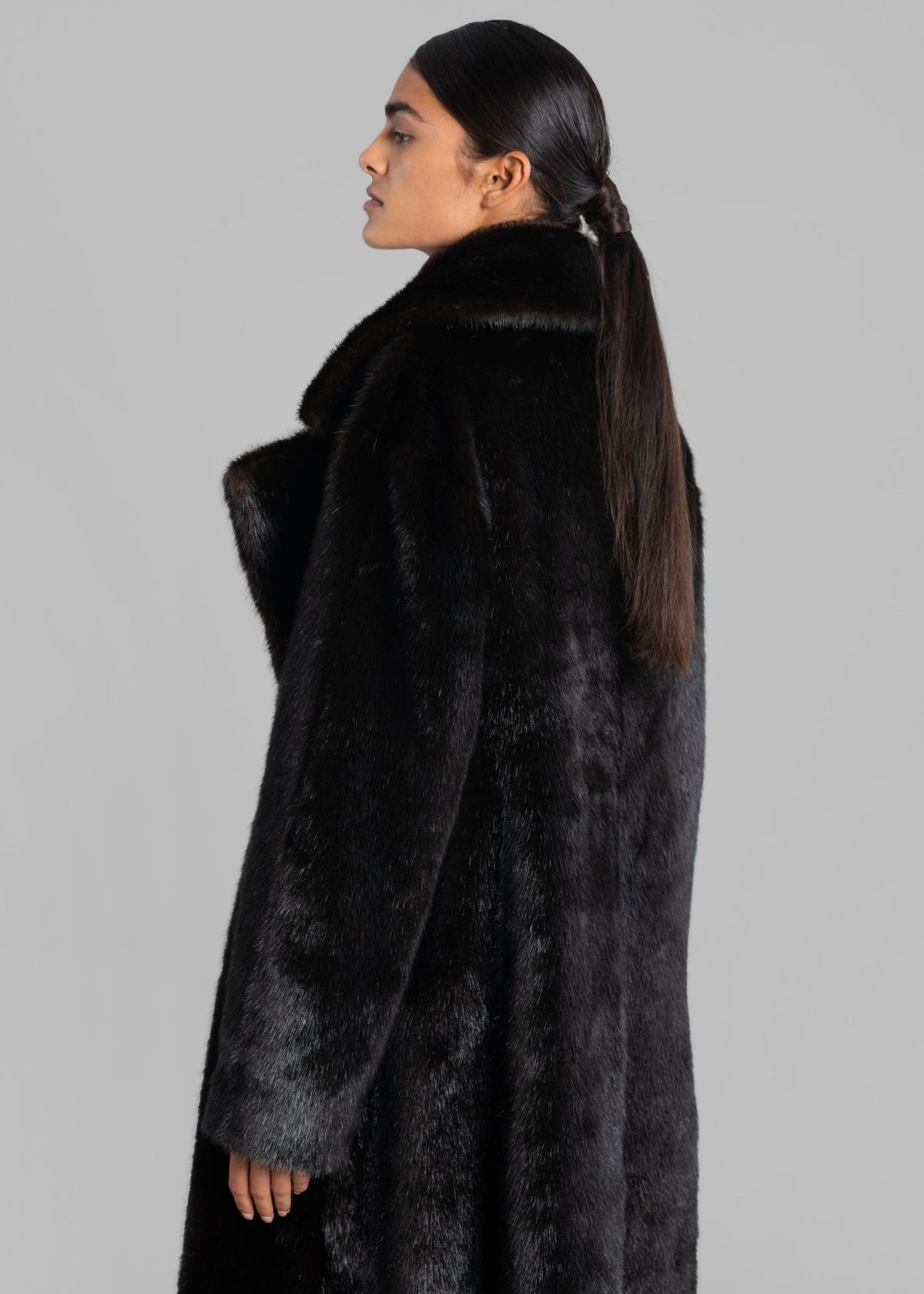 Joni Faux Fur Coat - Dark Espresso - 6