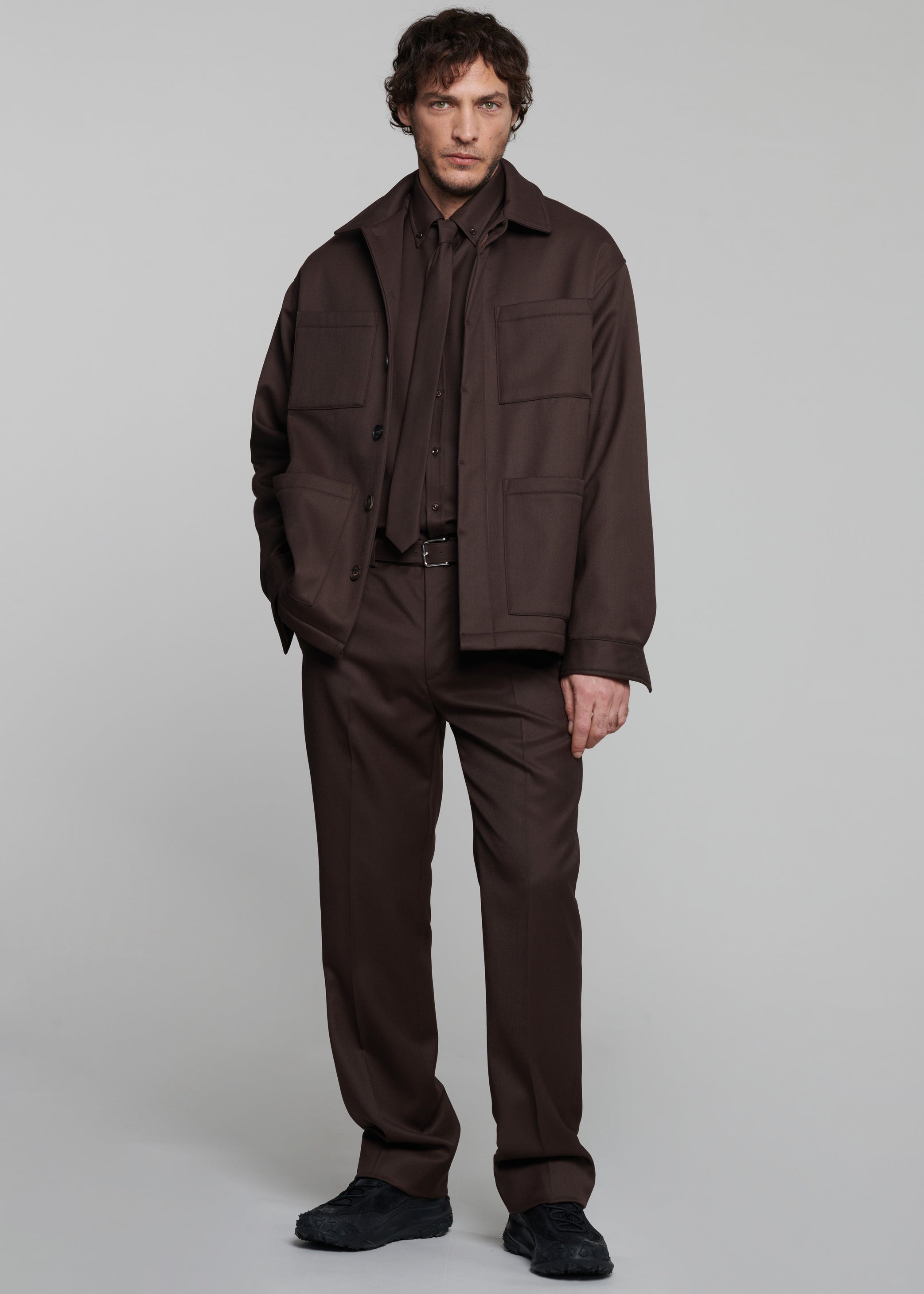 Shop the look image for Kaden Wool Tie - Brown
