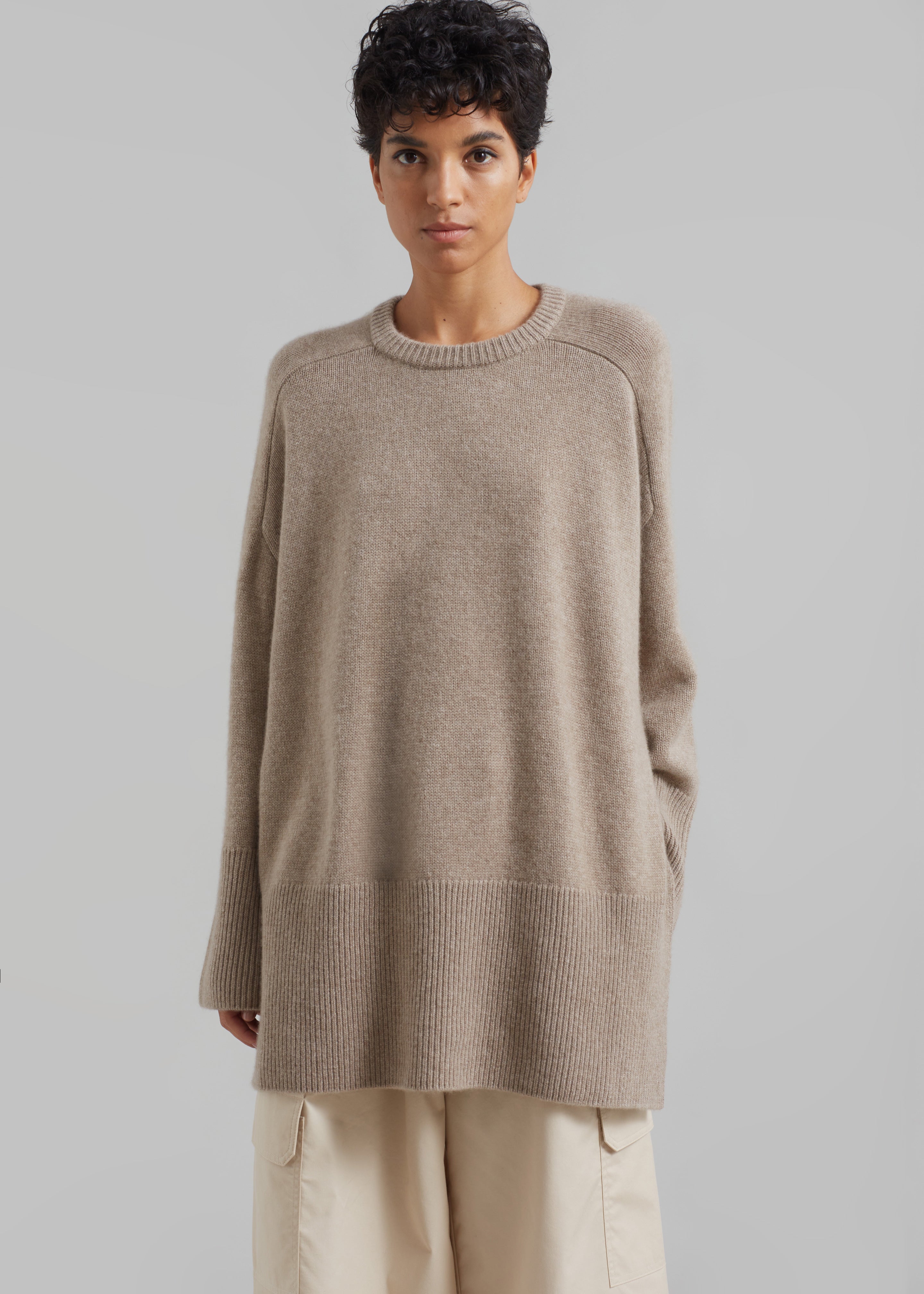 Kairon Cashmere Crewneck Sweater - Beige - 5