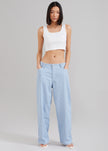 Kaline Light Blue Pants - White Stripe