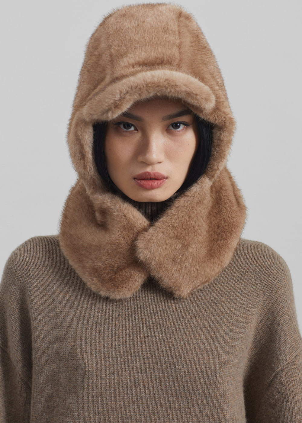 Kallio Faux Fur Hood - Light Brown
