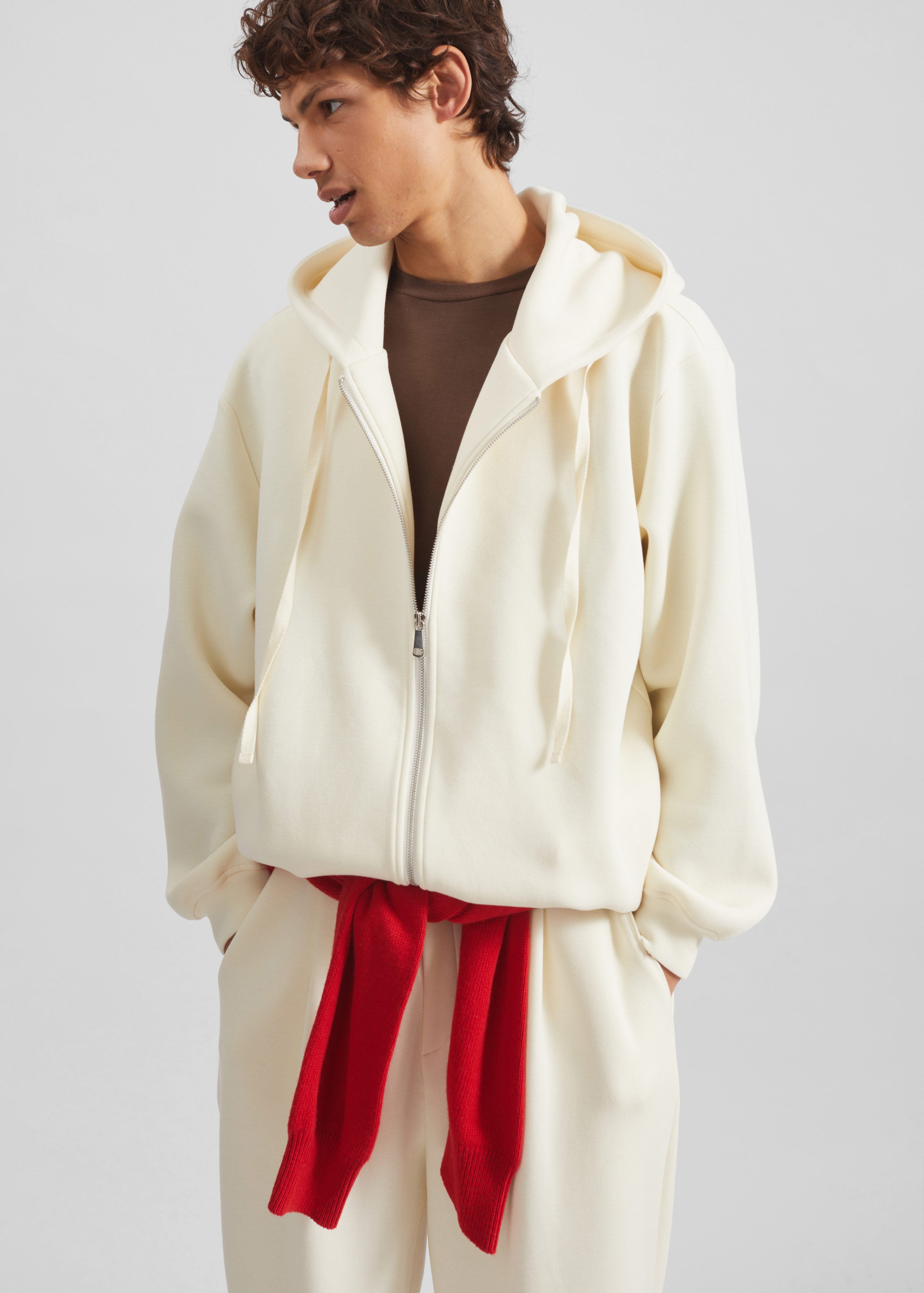 Kallmyr Zip-Up Hoodie - Ivory – The Frankie Shop