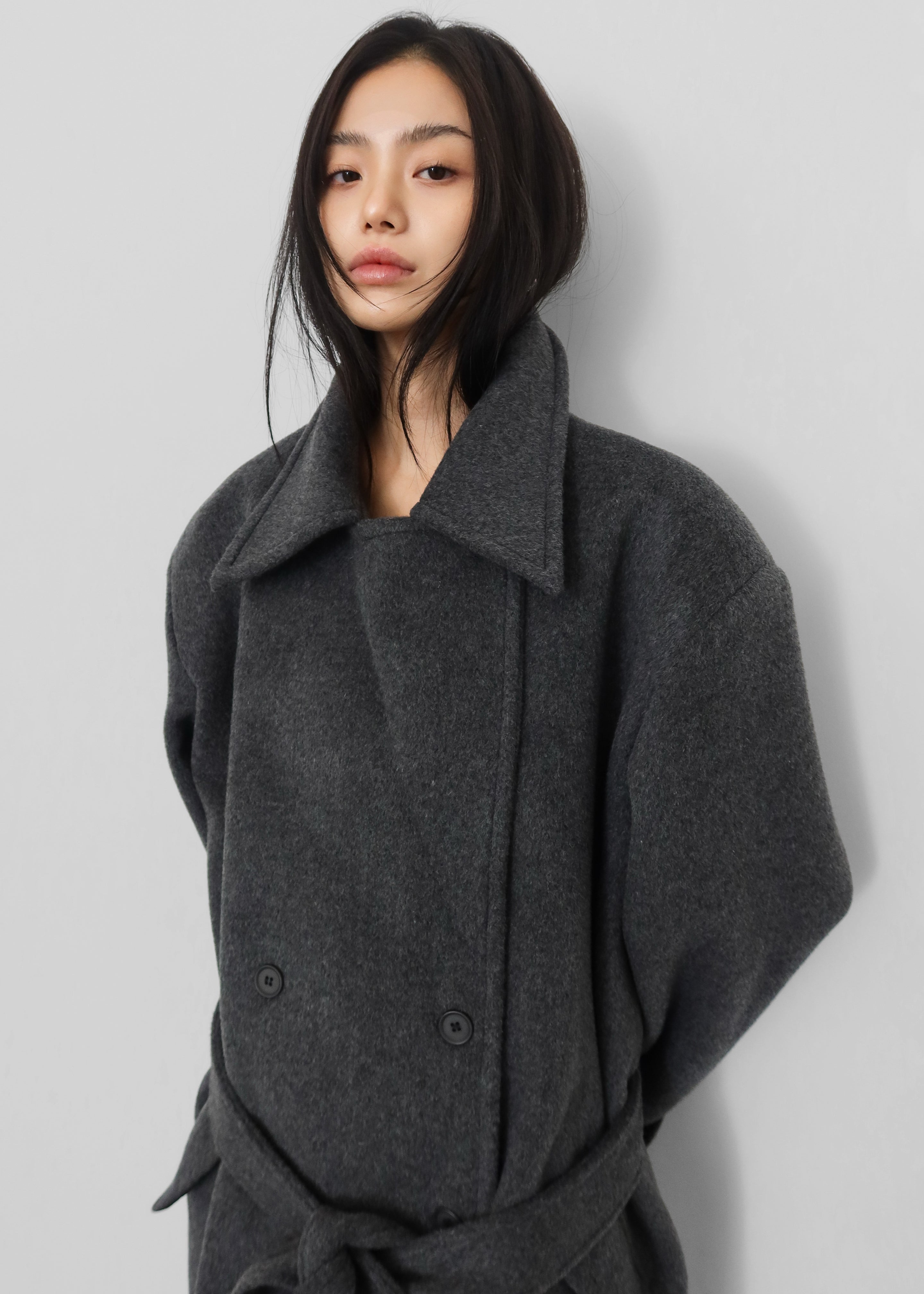 Kalmar Wool Peacoat - Grey – The Frankie Shop