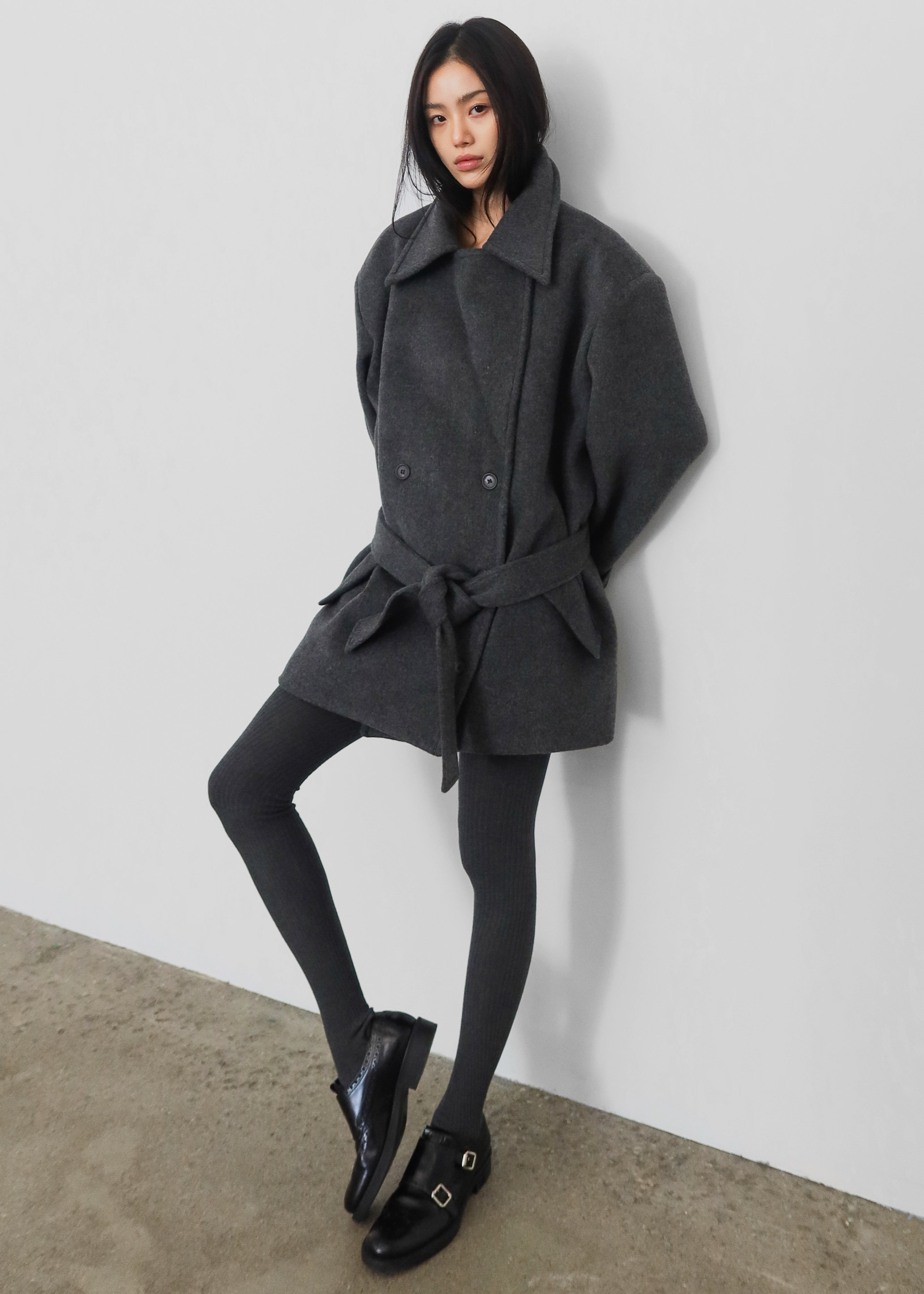 【Ameri vintage】WOOL RIDERS COAT Kalmar Wool Peacoat - Grey – The Frankie Shop