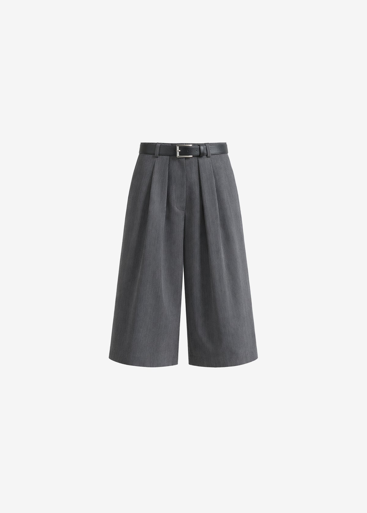 Kalvo Belted Bermuda Shorts - Dark Grey - 10