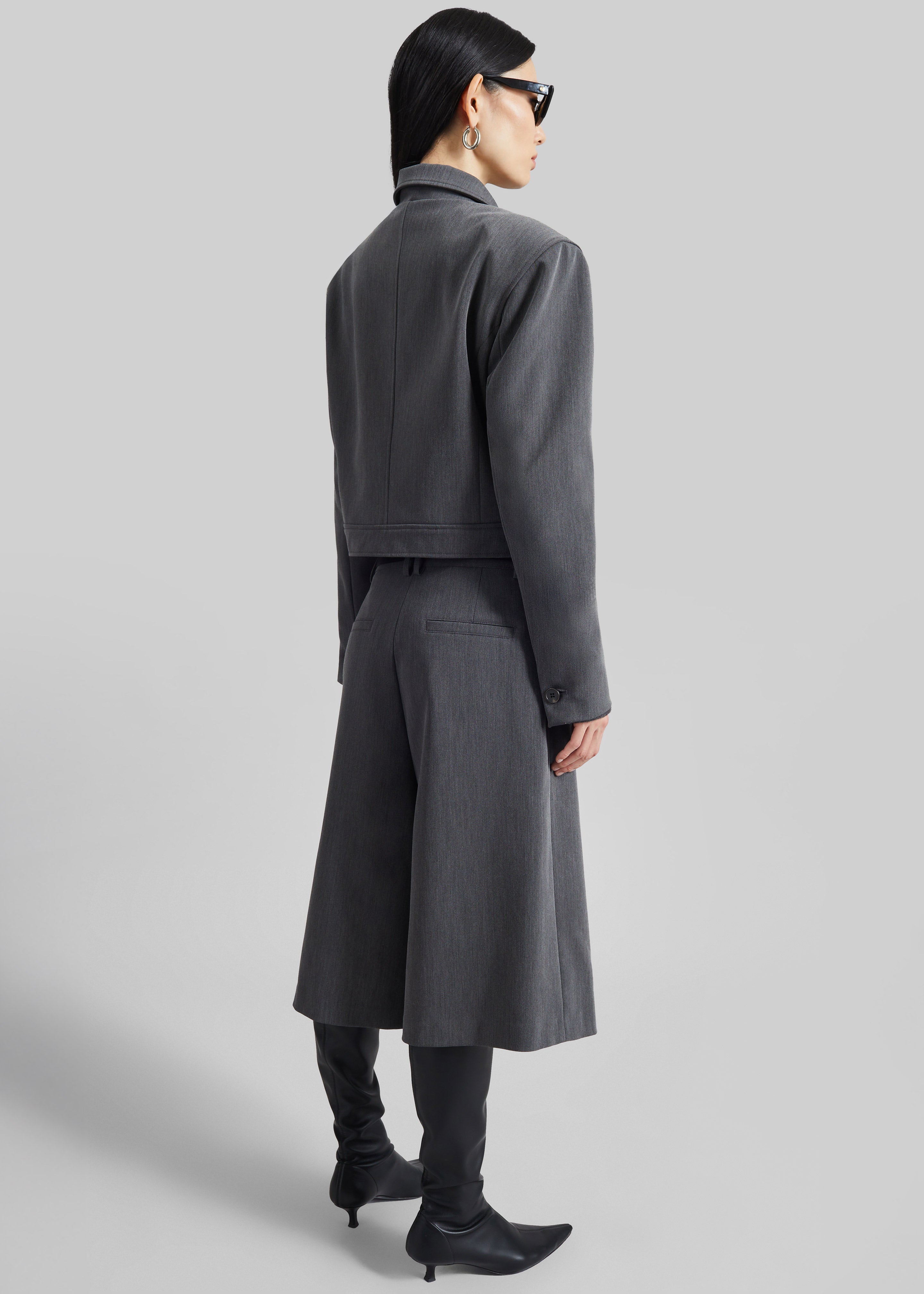 Kalvo Boxy Jacket - Dark Grey - 8