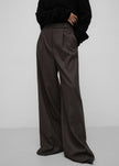 Kamila Wide Leg Trousers - Brown