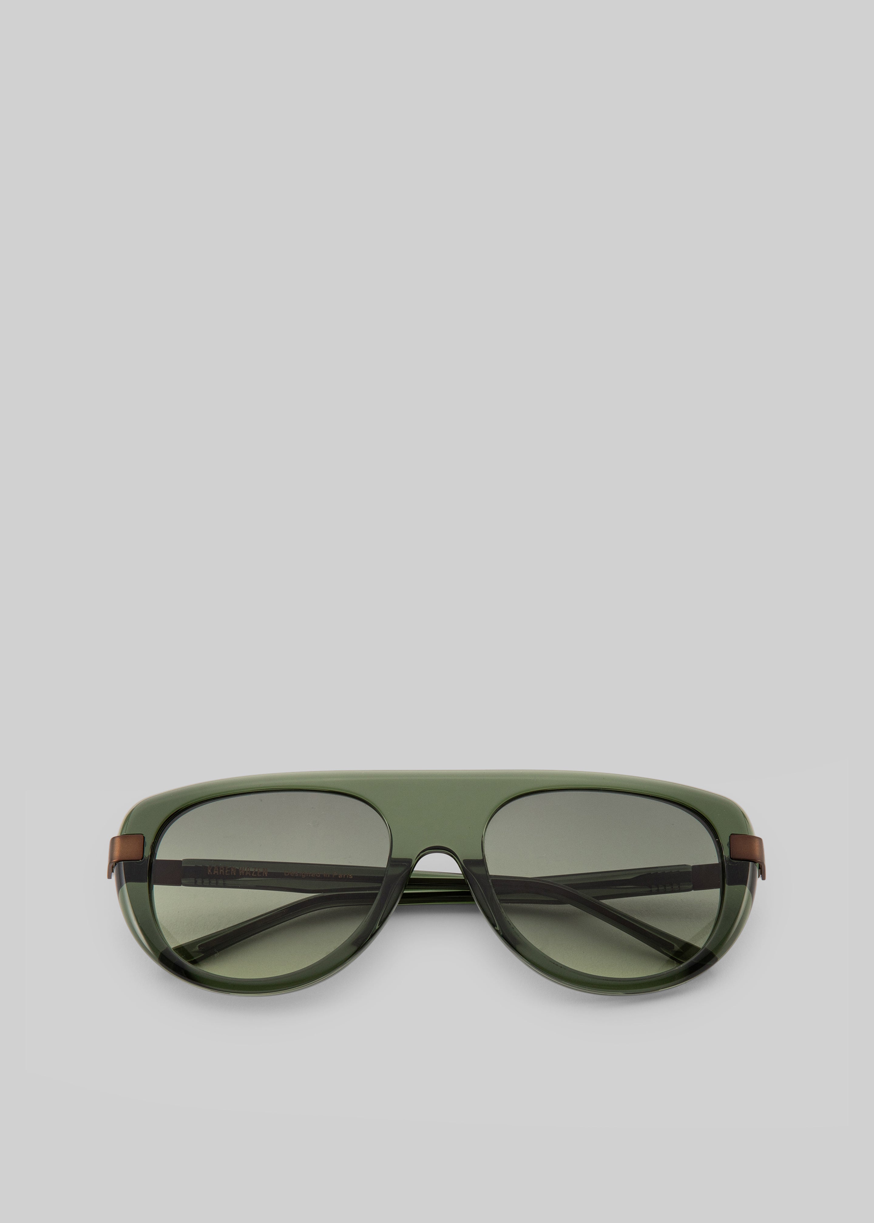 Karen Wazen Sol Sunglasses - Olive - 4