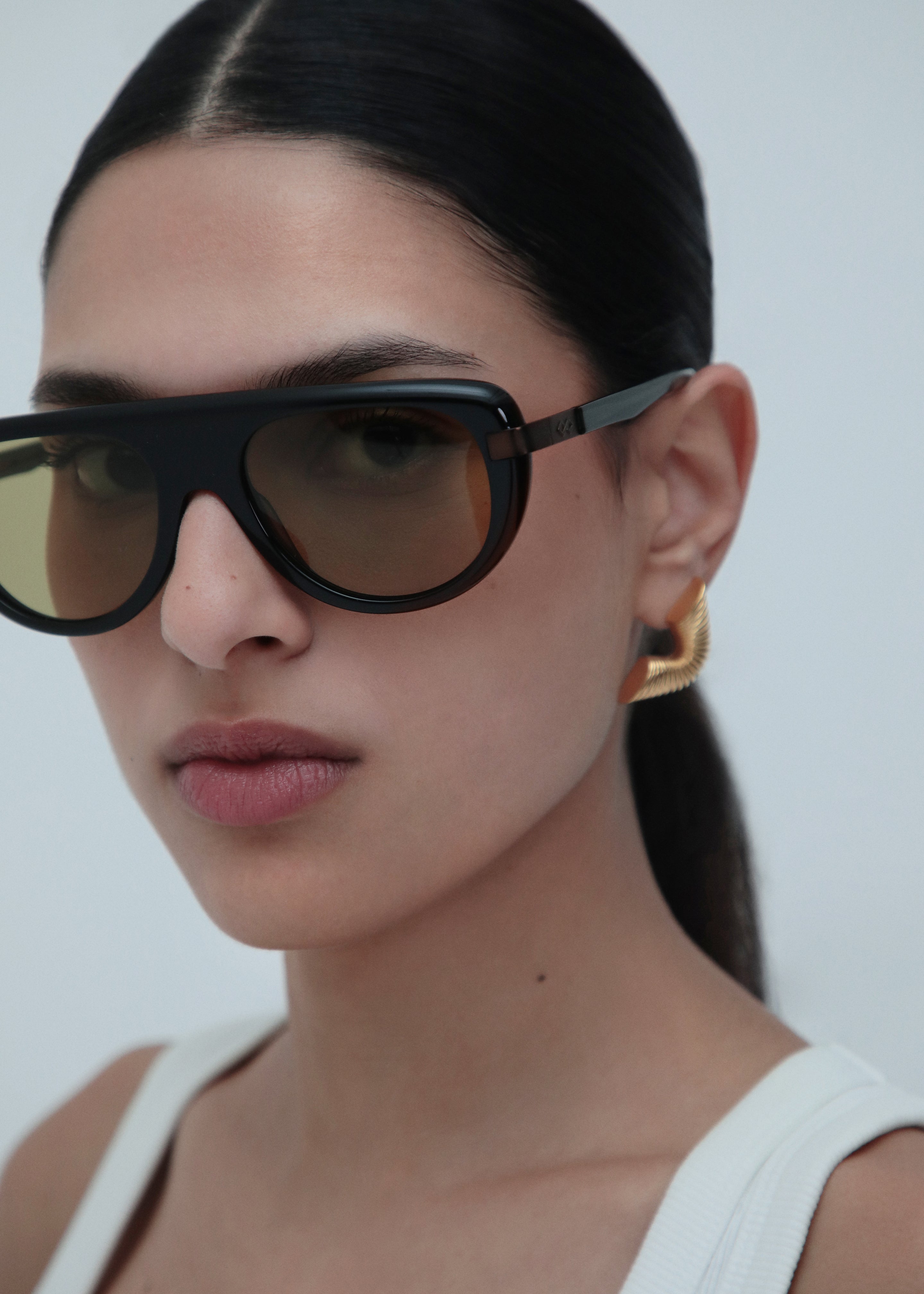 Karen Wazen Sol Sunglasses - Yellow - 4