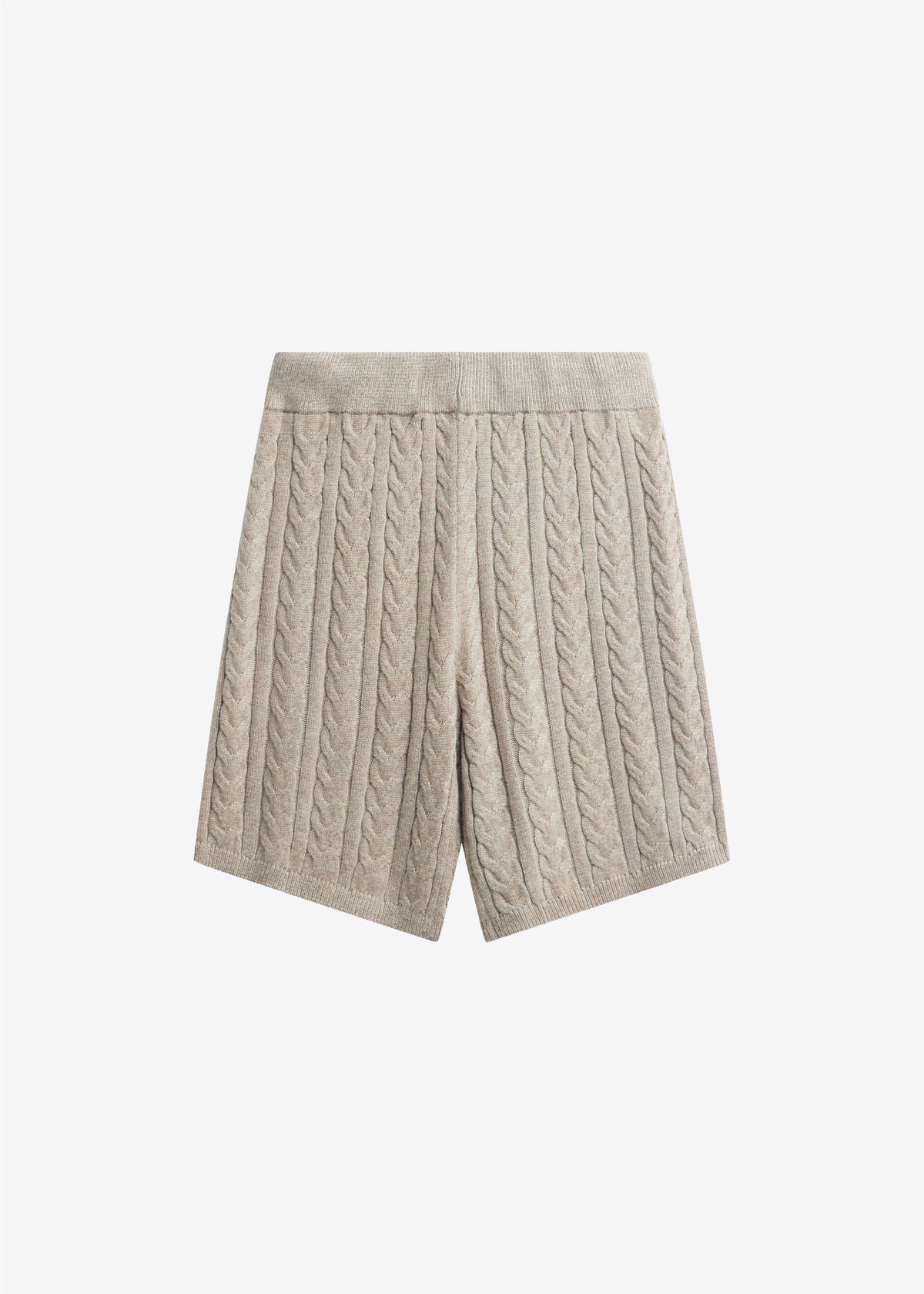 Karmoy Cable Knit Shorts - Beige - 8