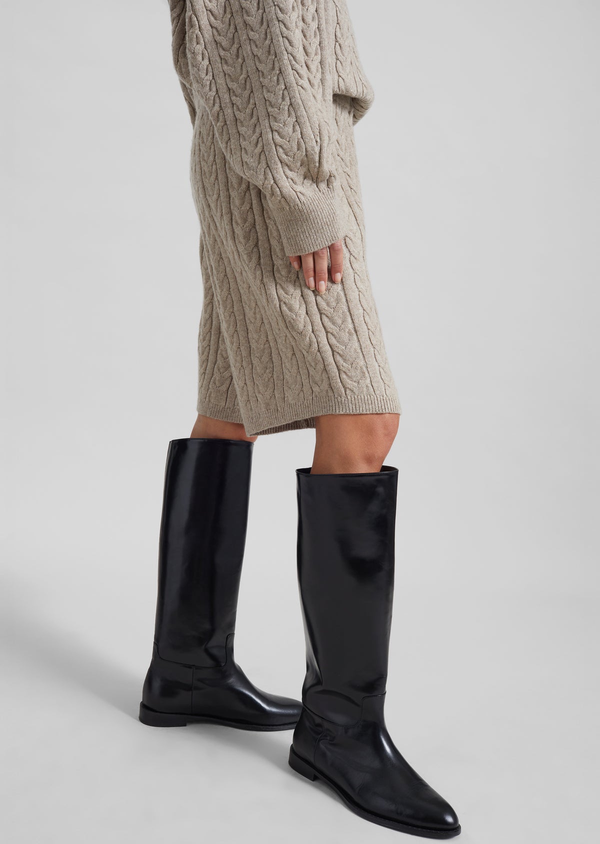 Karmoy Cable Knit Shorts - Beige - 5