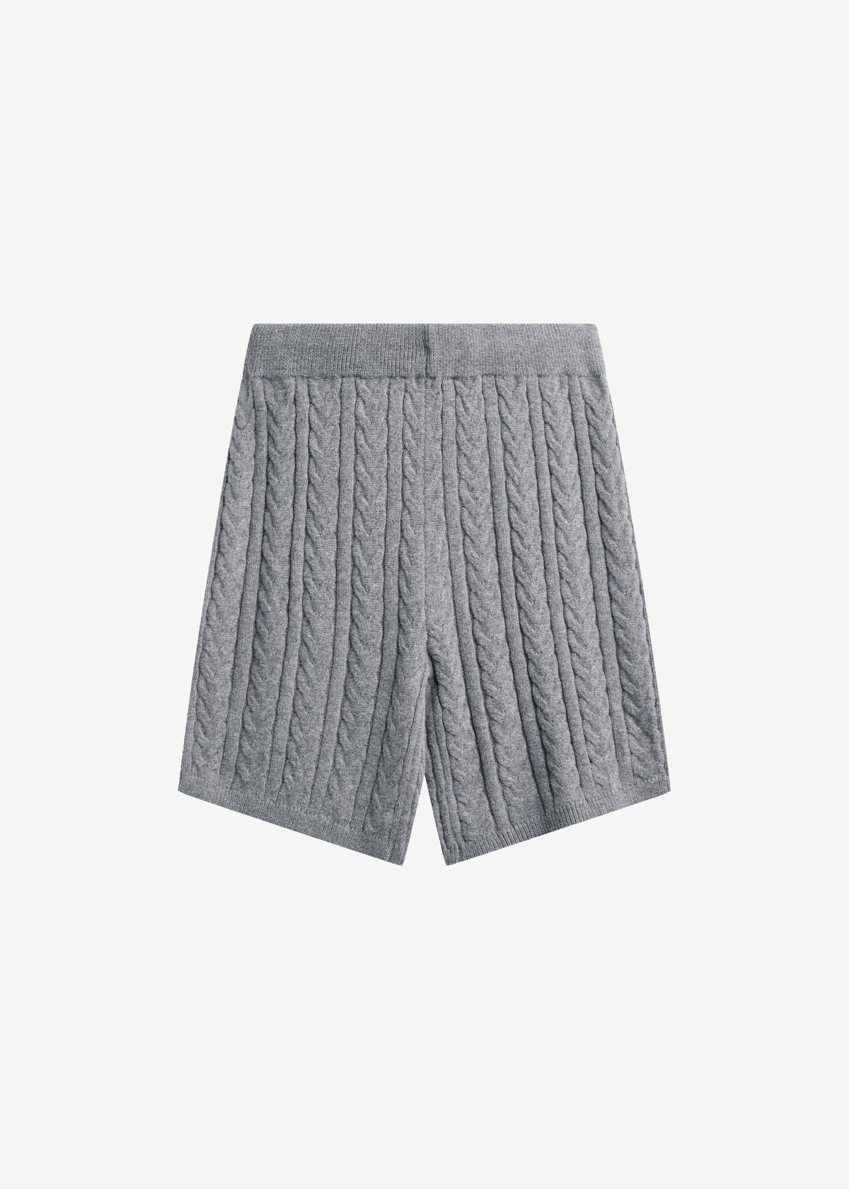 Karmoy Cable Knit Shorts - Grey - 7