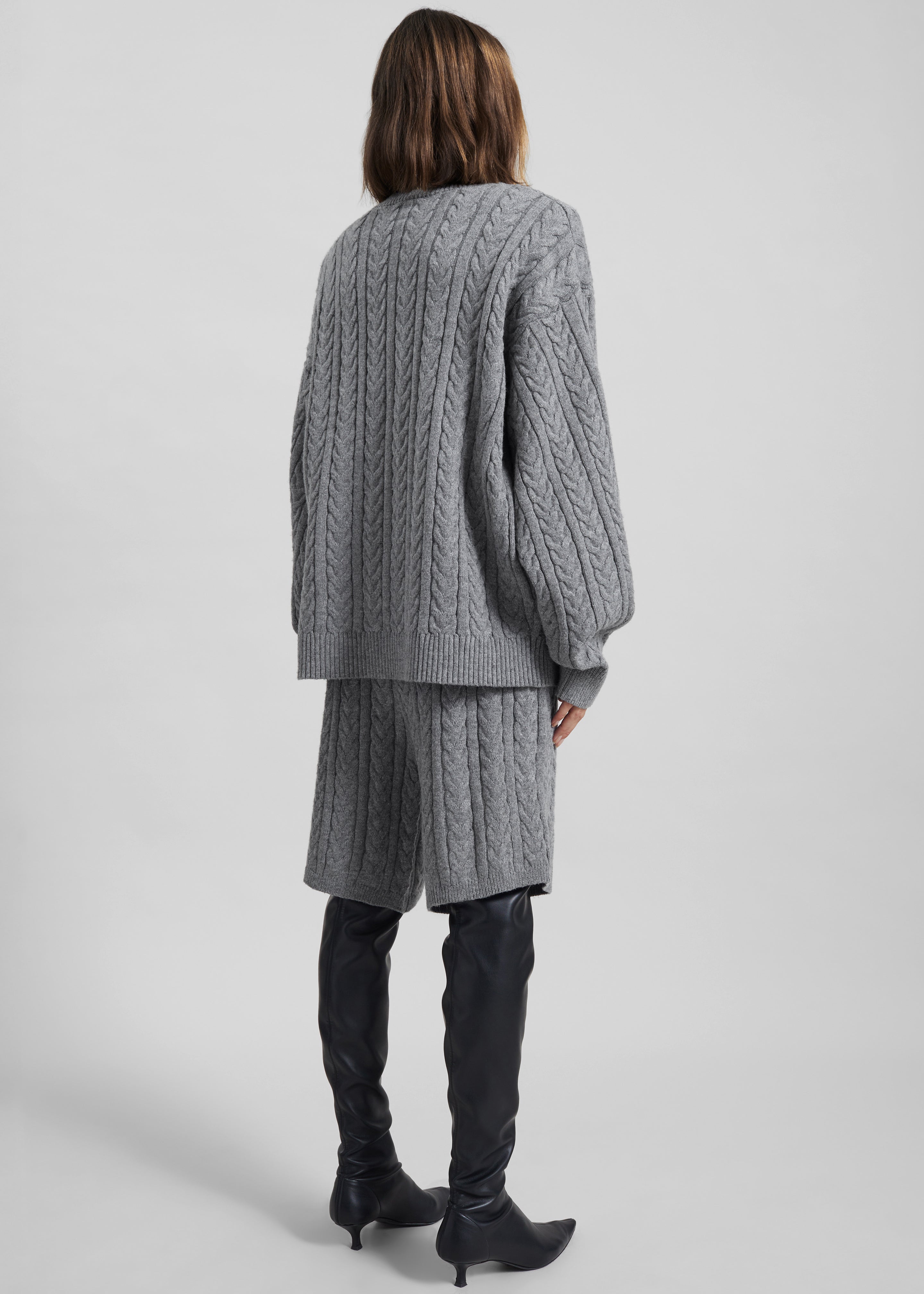 Karmoy Cable Knit Shorts - Grey – The Frankie Shop