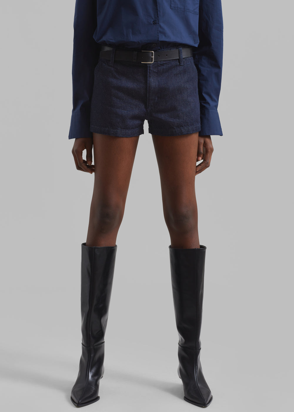 Kate Denim Mini Shorts - Raw Wash - 1