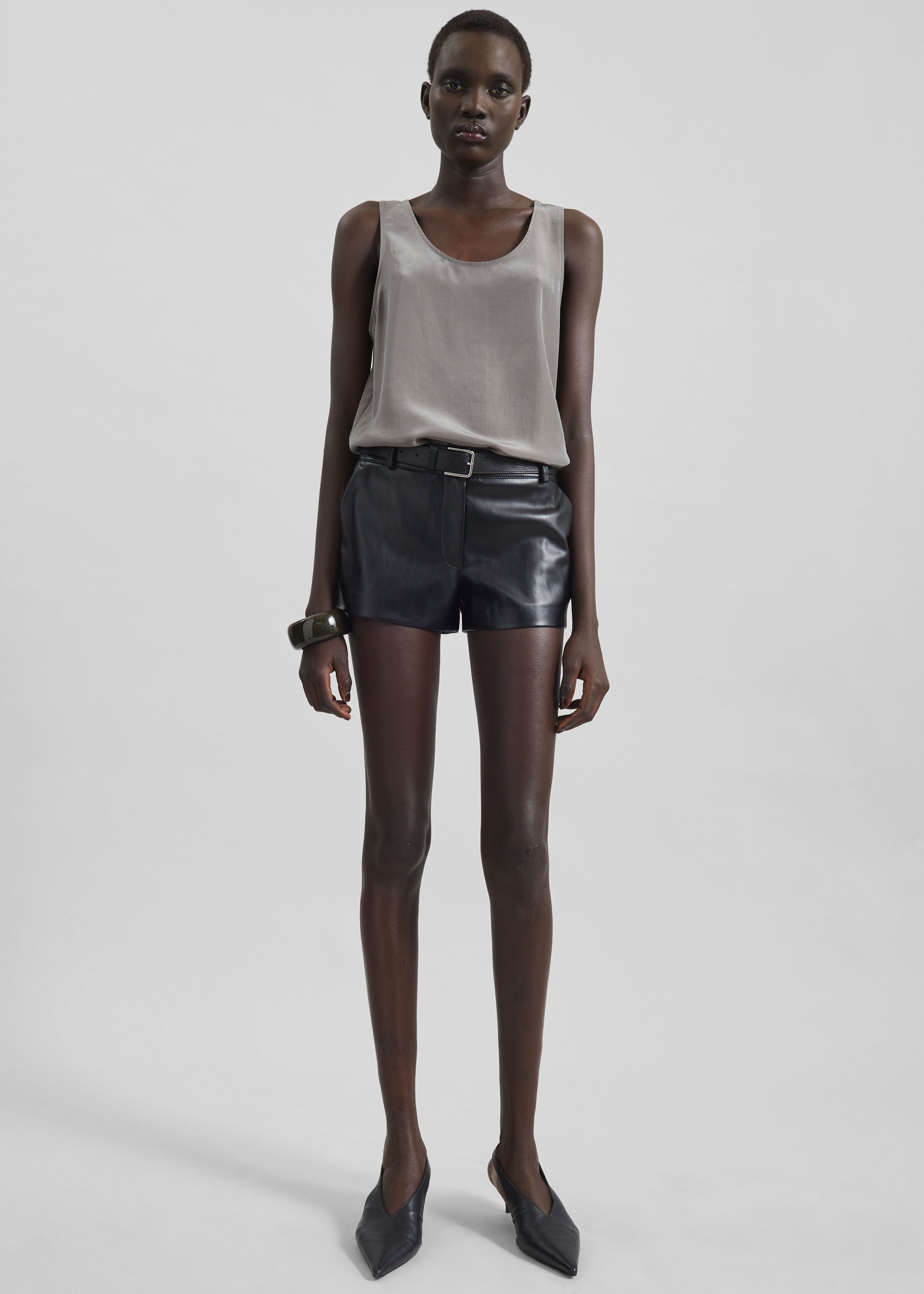 Shop the look image for Kate Faux Leather Shorts - Black