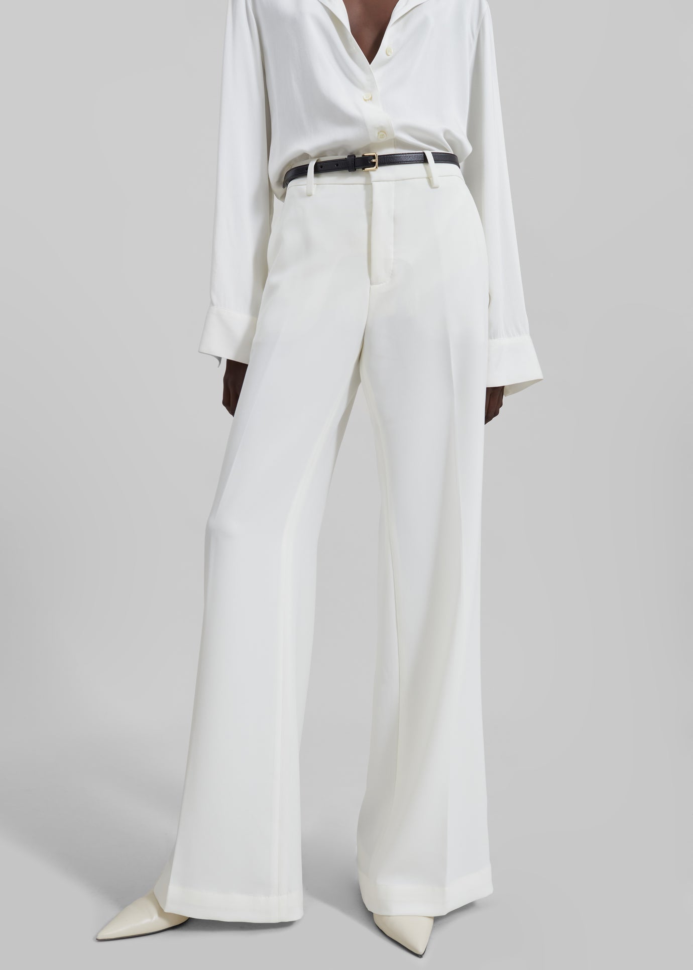 Katie Flared Pants - Ivory - 1