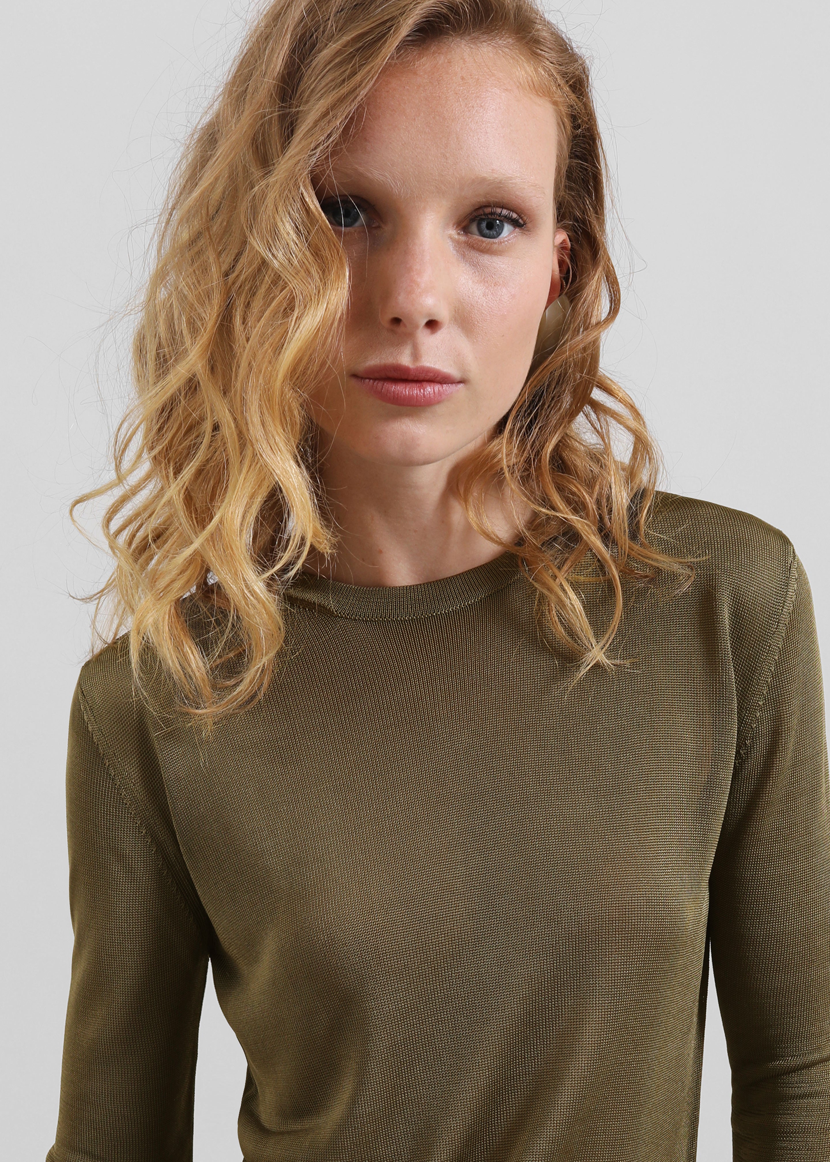 Kazel Thin Knit Top - Khaki – The Frankie Shop