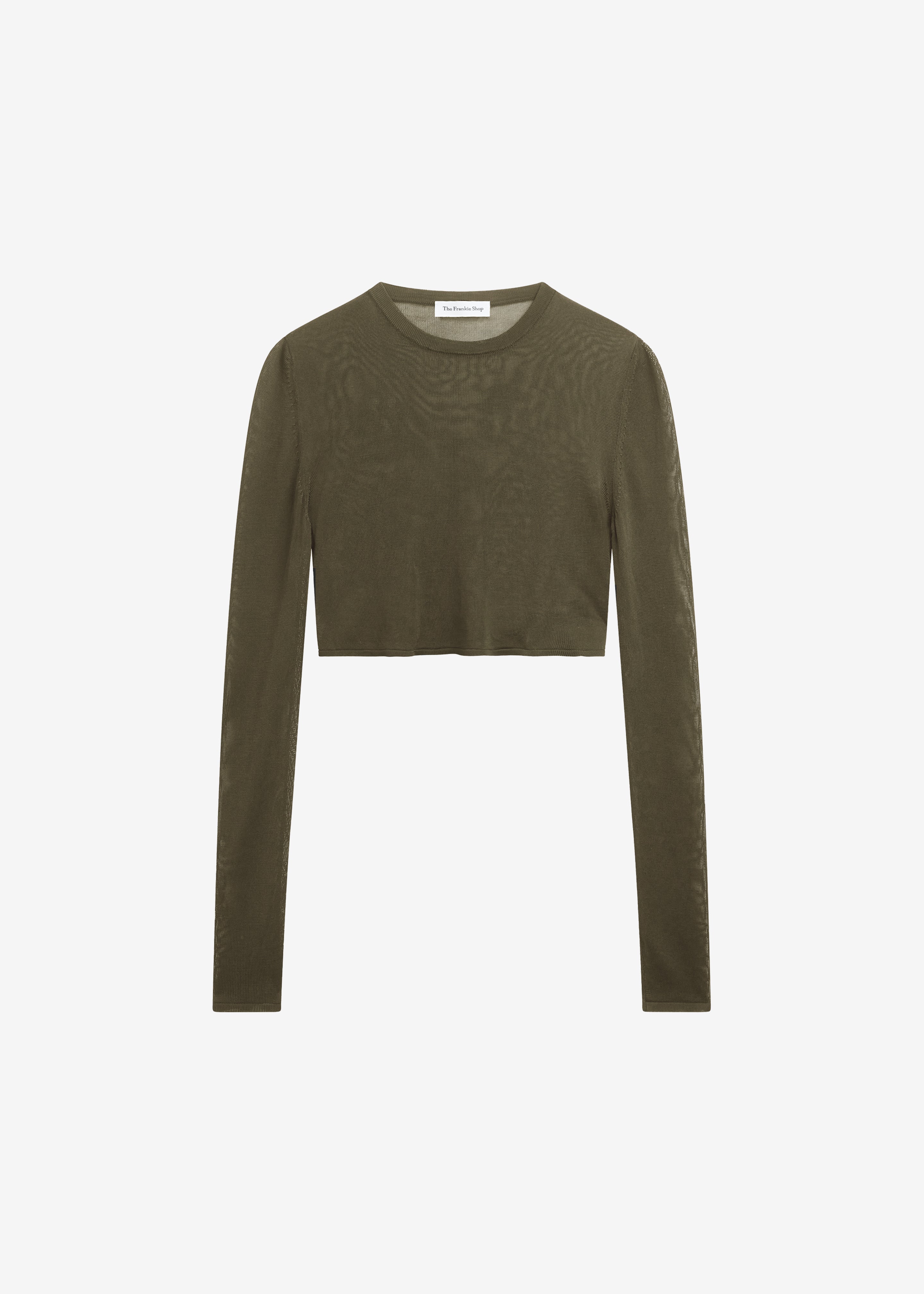 Kazel Cropped Thin Knit Top - Khaki – The Frankie Shop