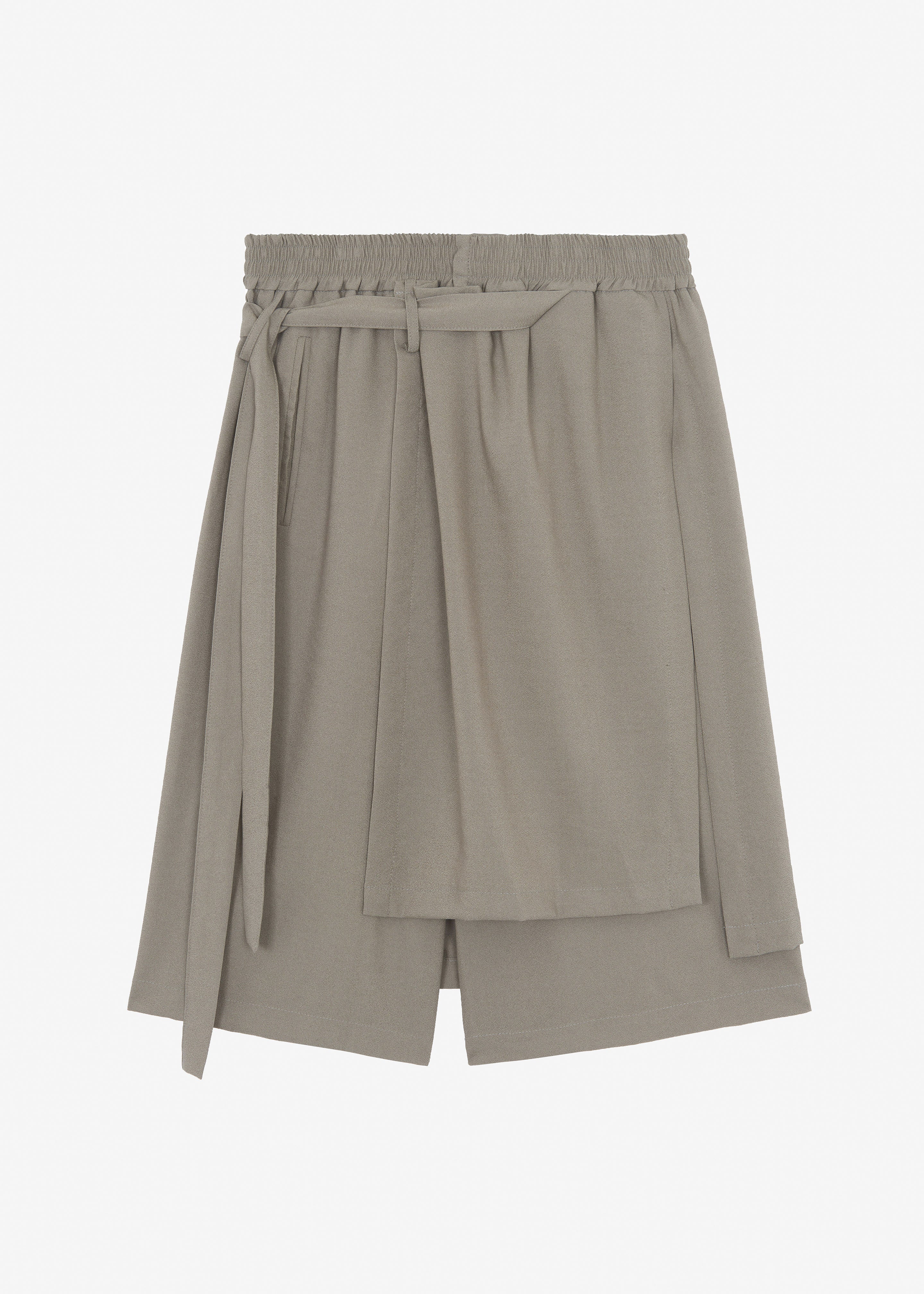 Keanu Light Wrap Shorts - Olive - 8