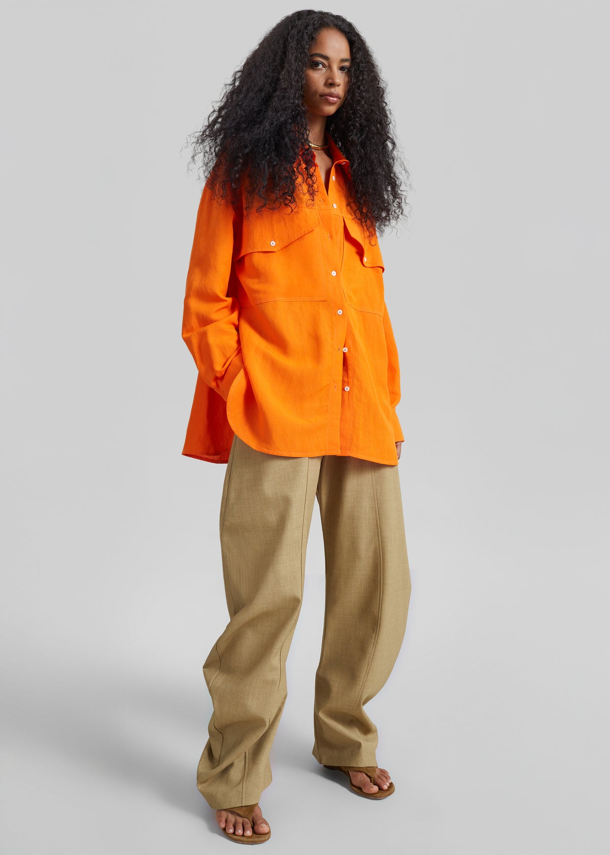 Keasden Barrel Leg Trousers - Camel - 8