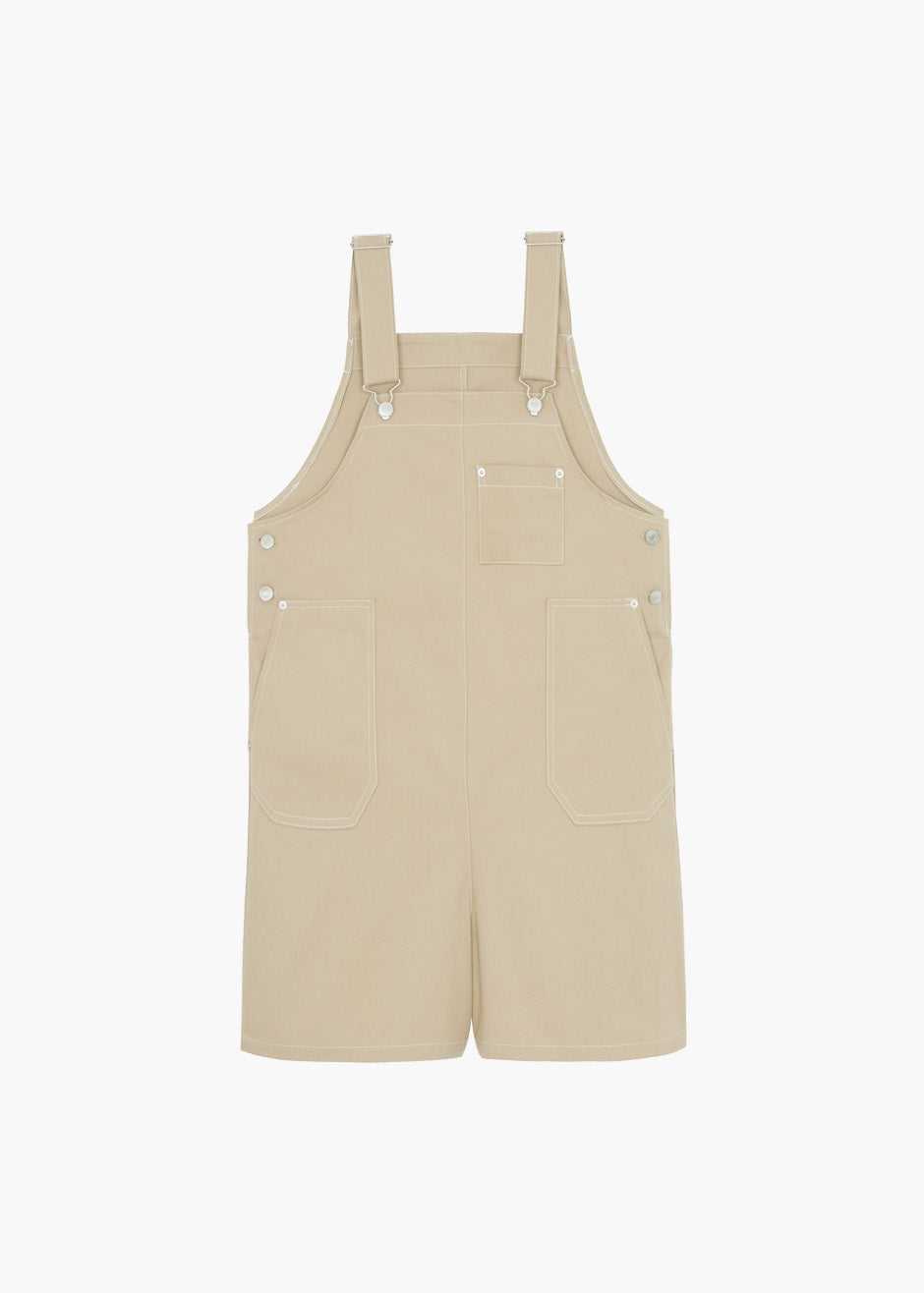Keeley Overall Shorts - Beige - 8