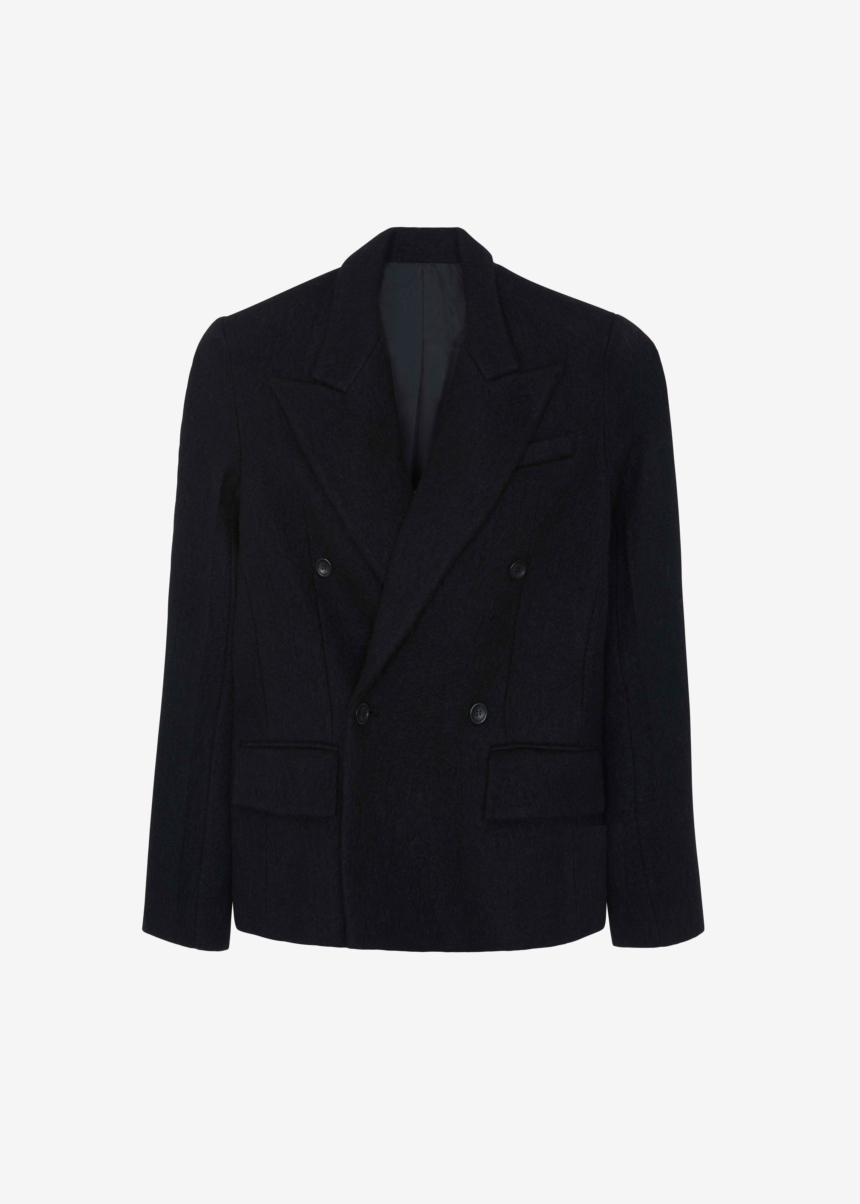 Keira Double Breasted Wool Blazer - Black - 9
