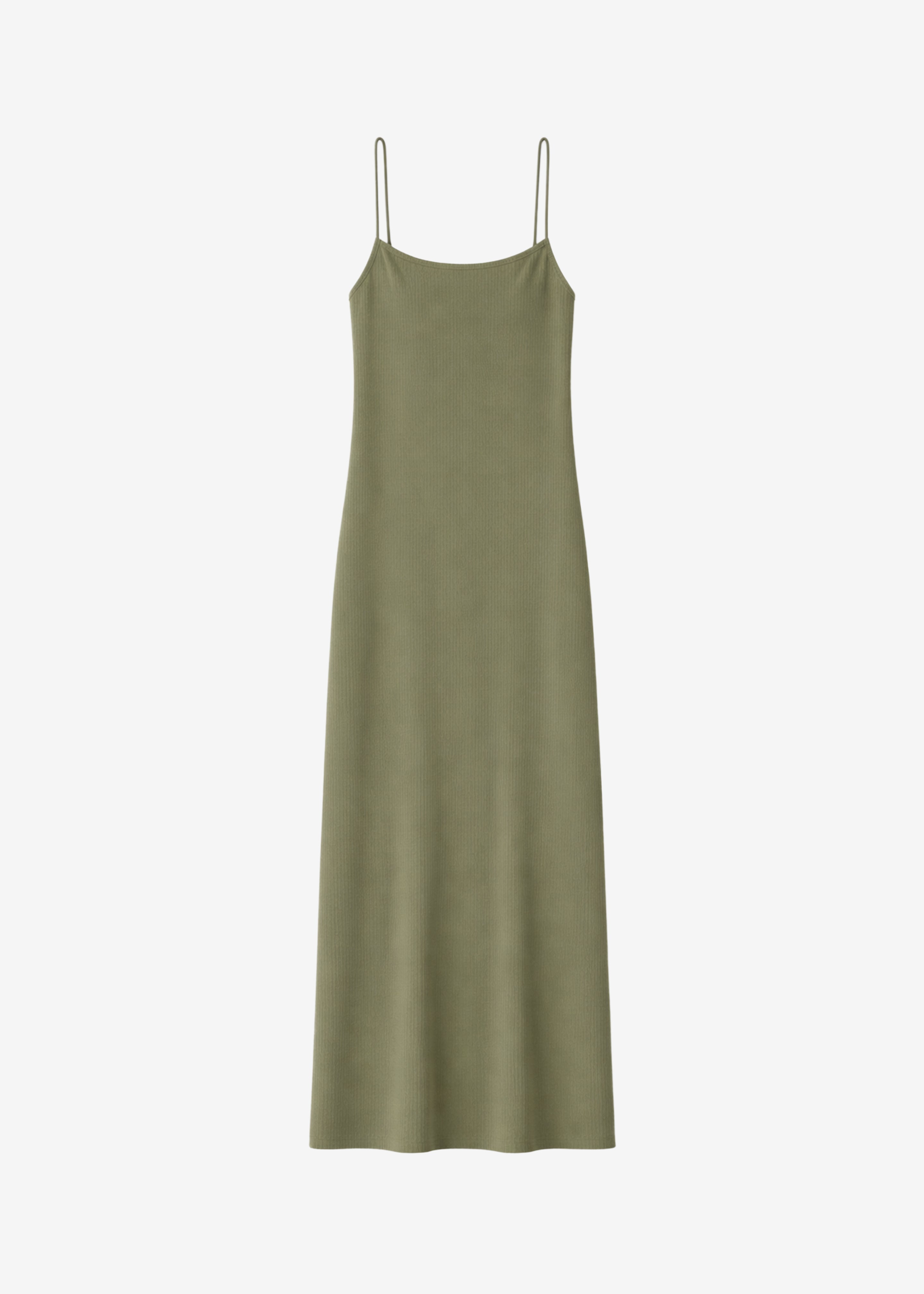 Keira Knit Midi Dress - Khaki Brown - 5