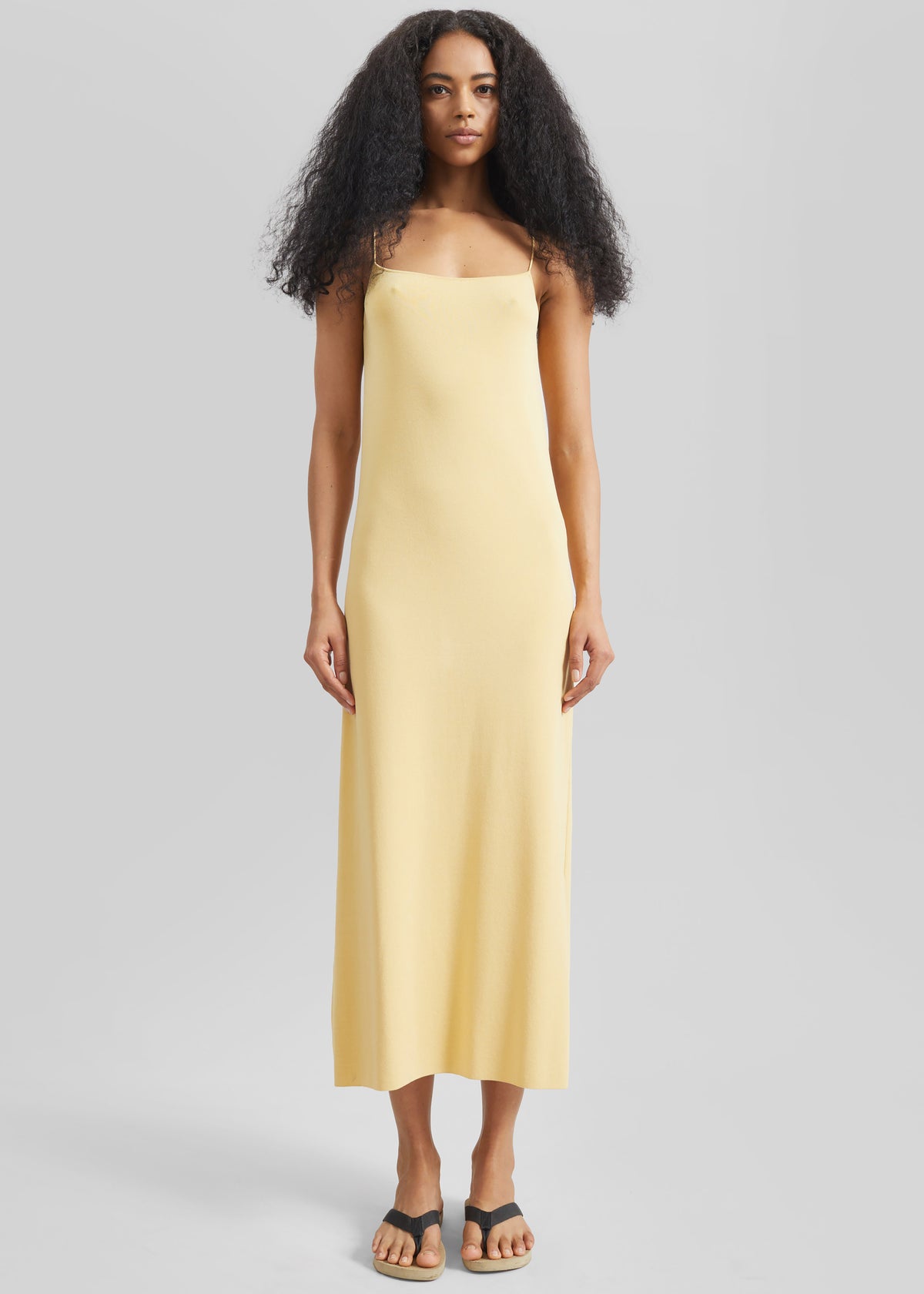 Keira Knit Midi Dress - Yellow - 4