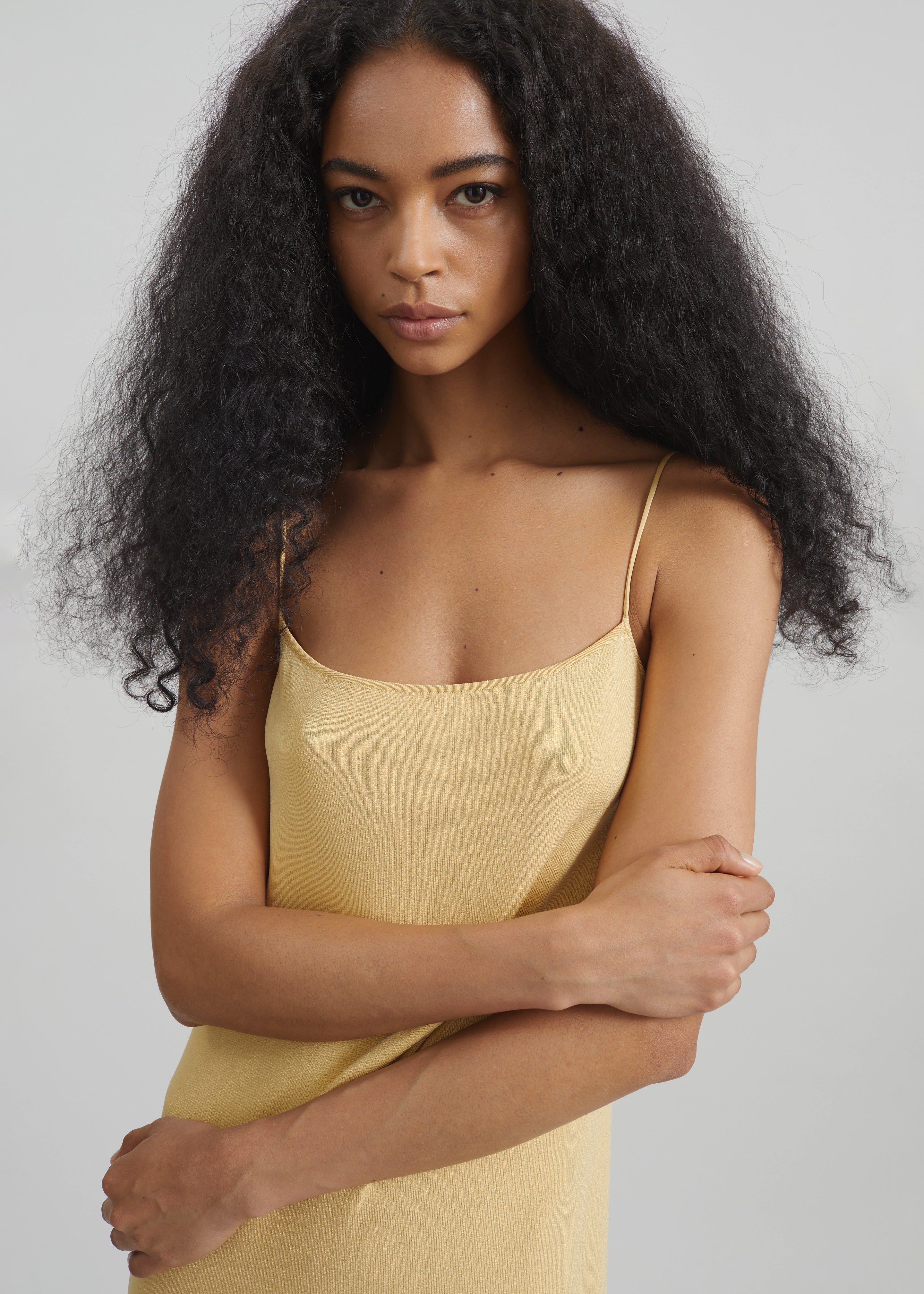 Keira Knit Midi Dress - Yellow - 3