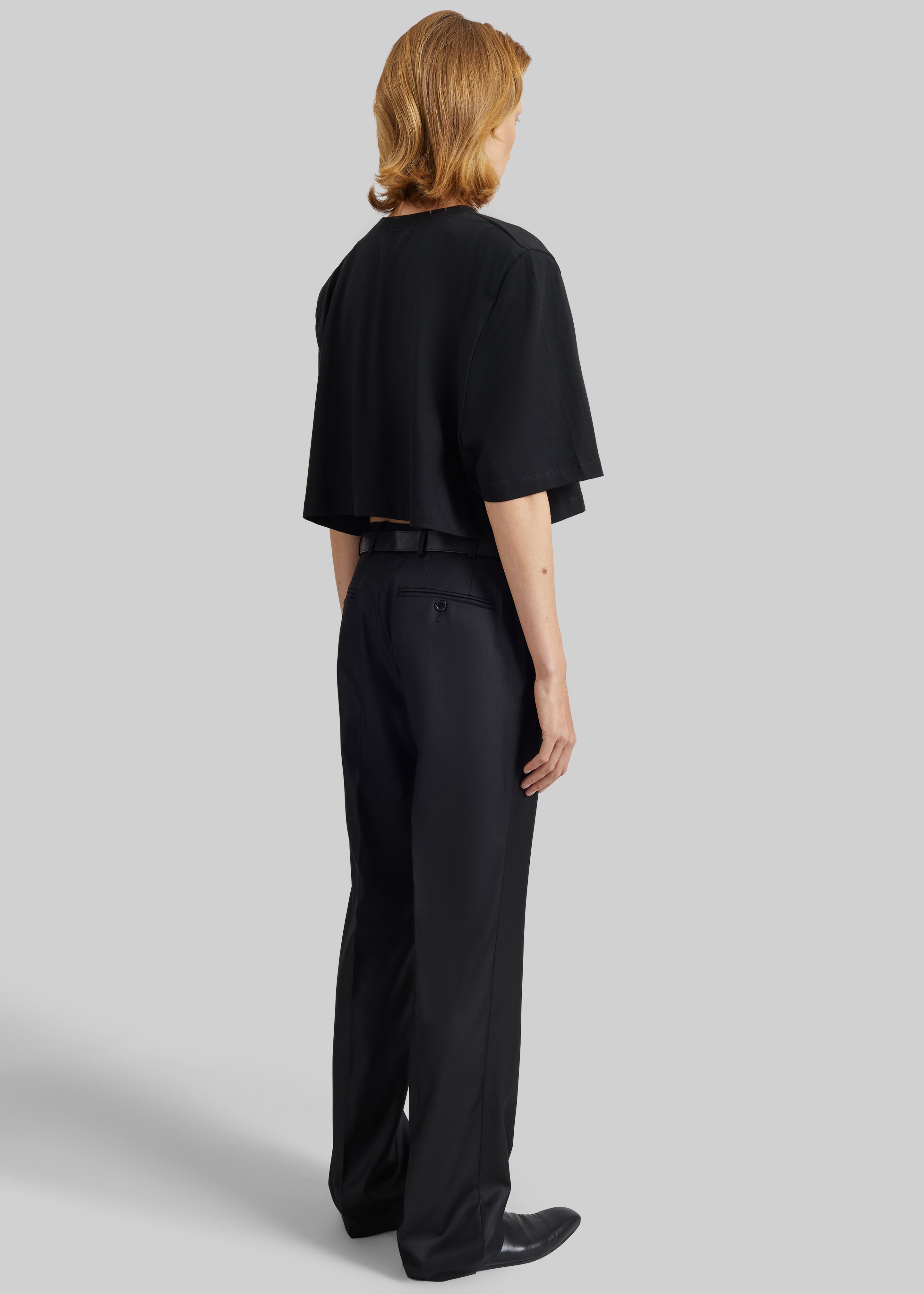 Kelan Padded Cropped Tee - Black - 6